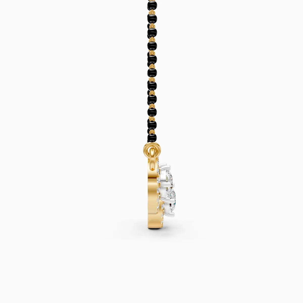 Mira | Halo Solitaire Lab-Grown Diamond Mangalsutra