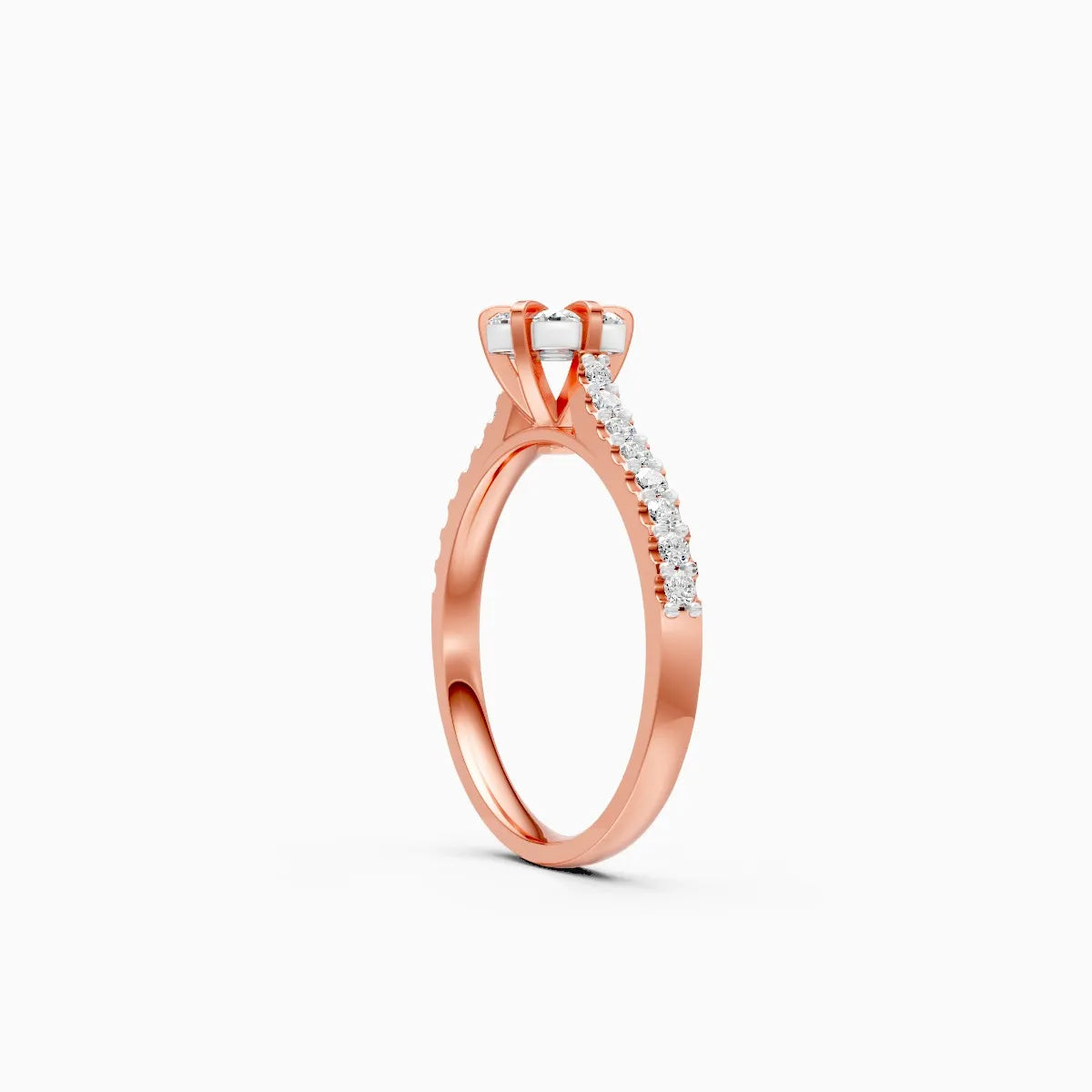 ��Flora | Round Lab Grown Diamond Floral Ring�� Rings VD_AYN��- Lab Grown Diamonds Jewellery