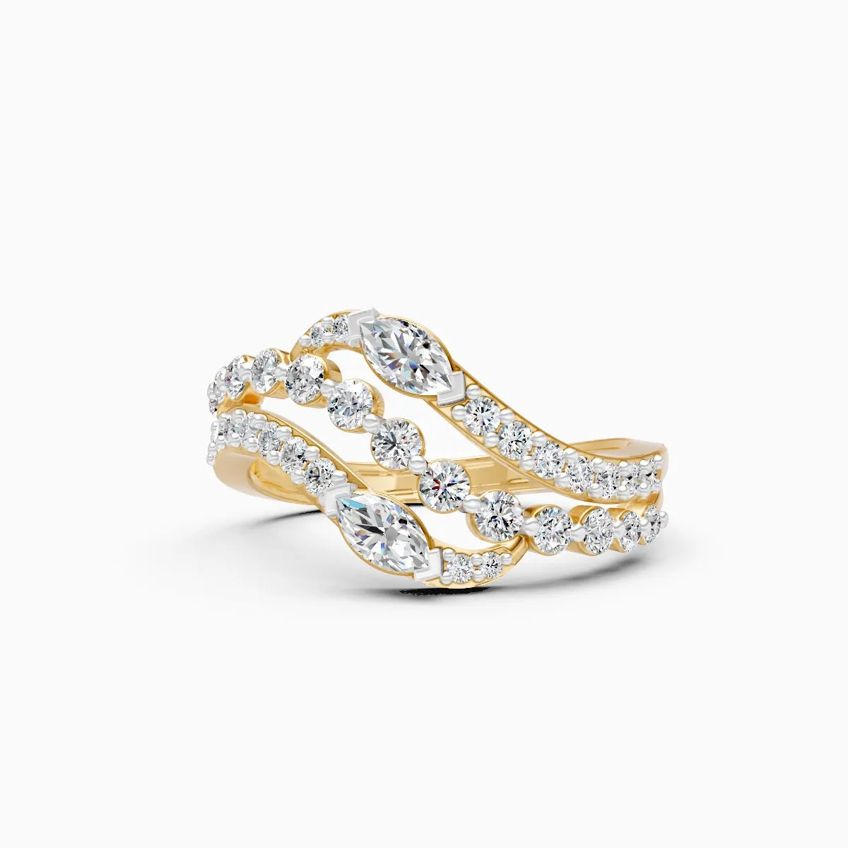 ��Mode | Round & Marquise Lab Grown Diamond Ring�� Rings VD_AYN��- Lab Grown Diamonds Jewellery