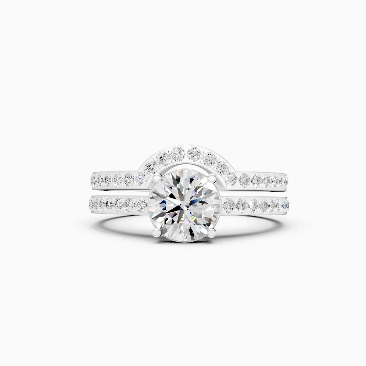 ��Amara | Round Lab Grown Diamond Double Band Ring�� Rings VD_AYN��- Lab Grown Diamonds Jewellery