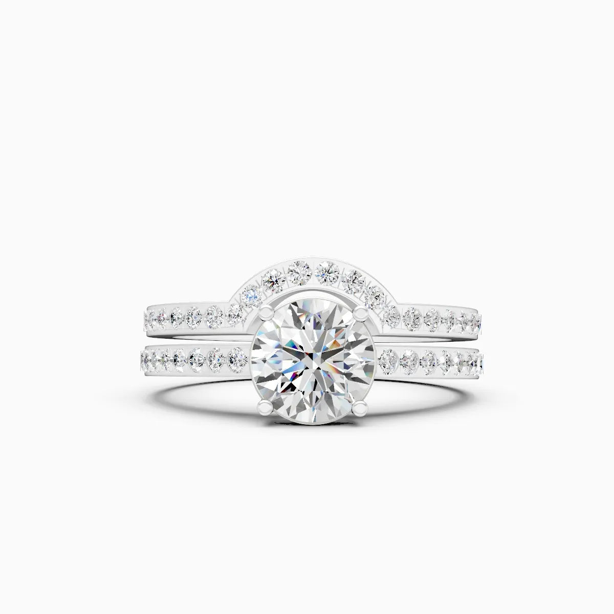 ��Amara | Round Lab Grown Diamond Double Band Ring�� Rings VD_AYN��- Lab Grown Diamonds Jewellery