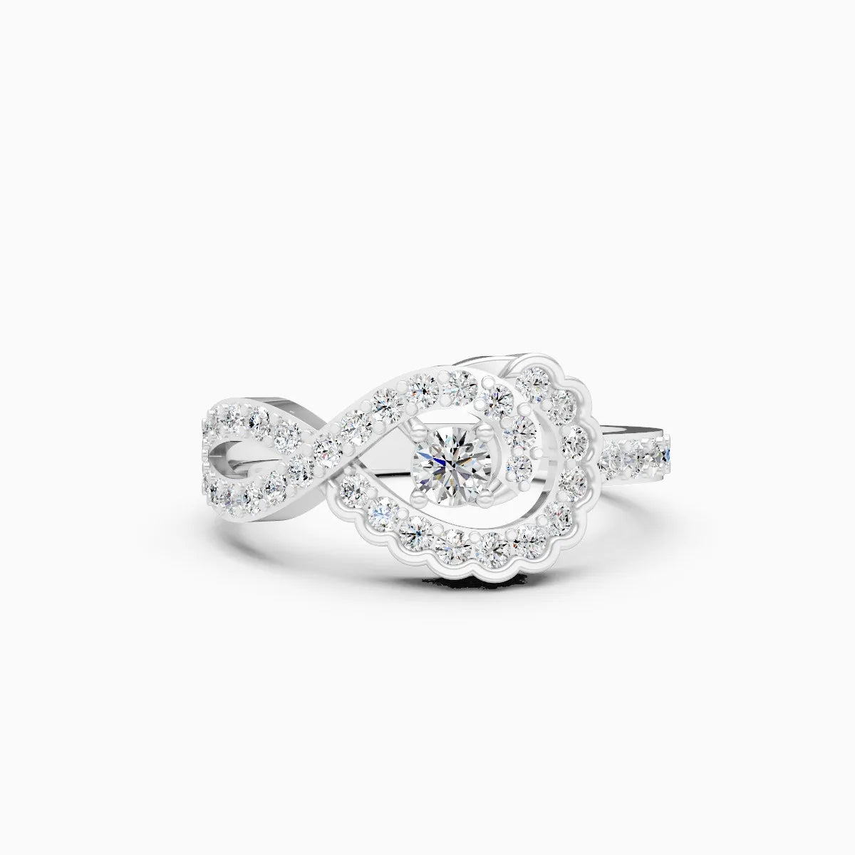 ��Foreva | Round Solitaire Infinity Twirl Ring�� Rings VD_AYN��- Lab Grown Diamonds Jewellery