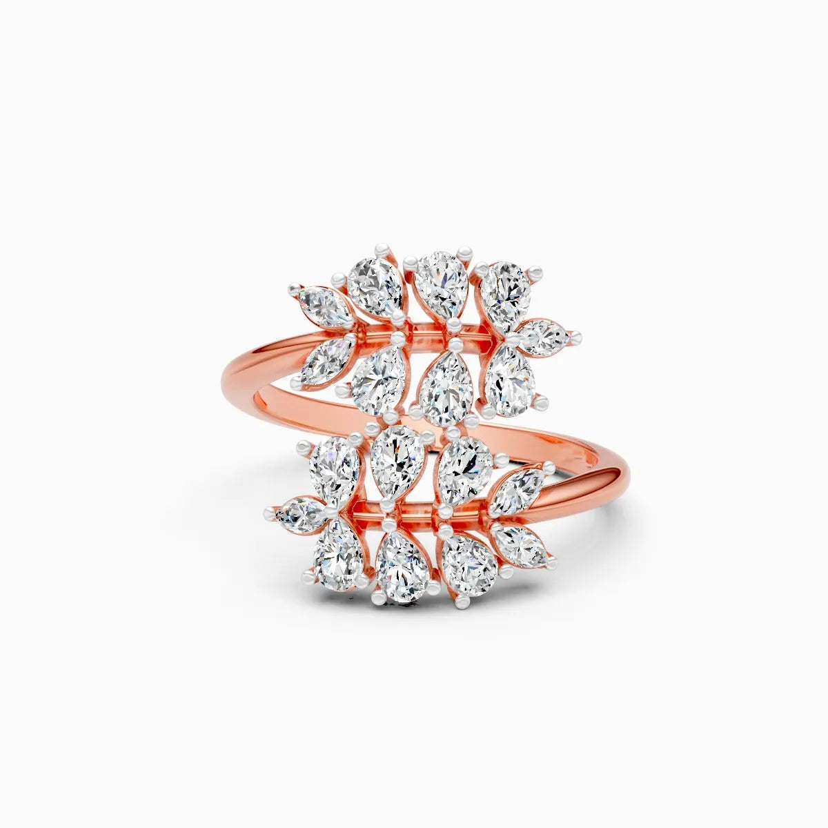  Flora | Pear Lab Grown Diamond Open Ring  Rings VD_AYN - Lab Grown Diamonds Jewellery