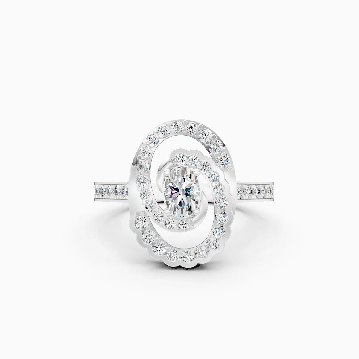 ��Mira | Oval Lab Grown Diamond Vortex Ring�� Rings VD_AYN��- Lab Grown Diamonds Jewellery