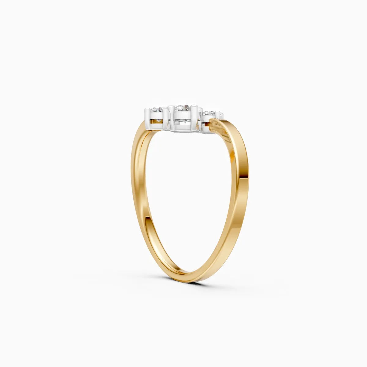 ��Mode | Triple Round Lab Grown Diamond Bypass Ring�� Rings VD_AYN��- Lab Grown Diamonds Jewellery