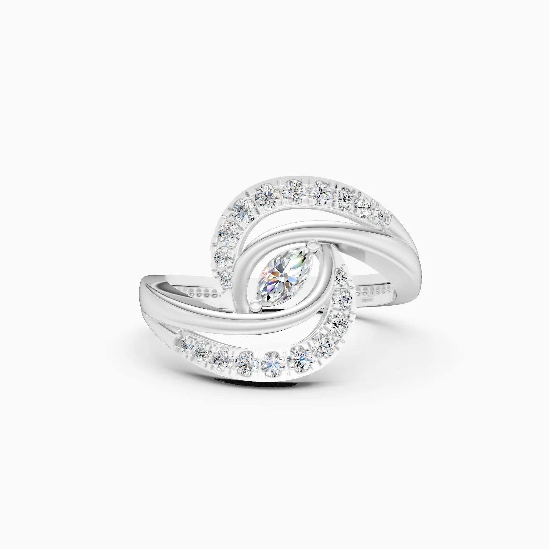��Mira | Marquise & Round Lab Grown Diamonds Vortex Ring�� Rings VD_AYN��- Lab Grown Diamonds Jewellery