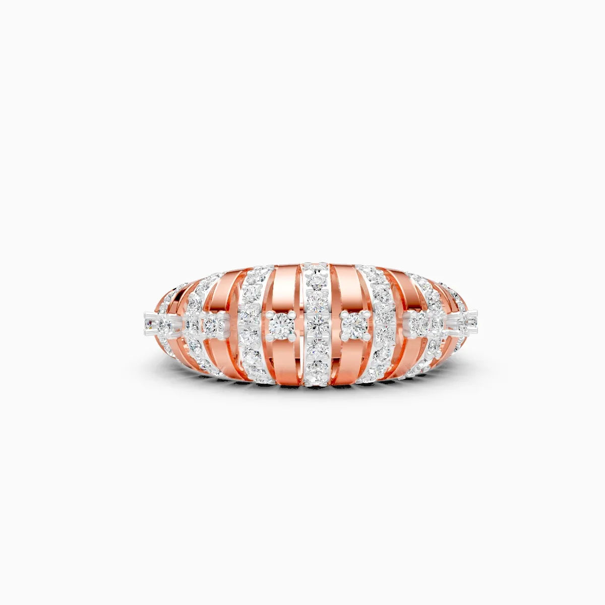 ��Mode | Striped Design Round Lab Grown Diamond Ring�� Rings VD_AYN��- Lab Grown Diamonds Jewellery