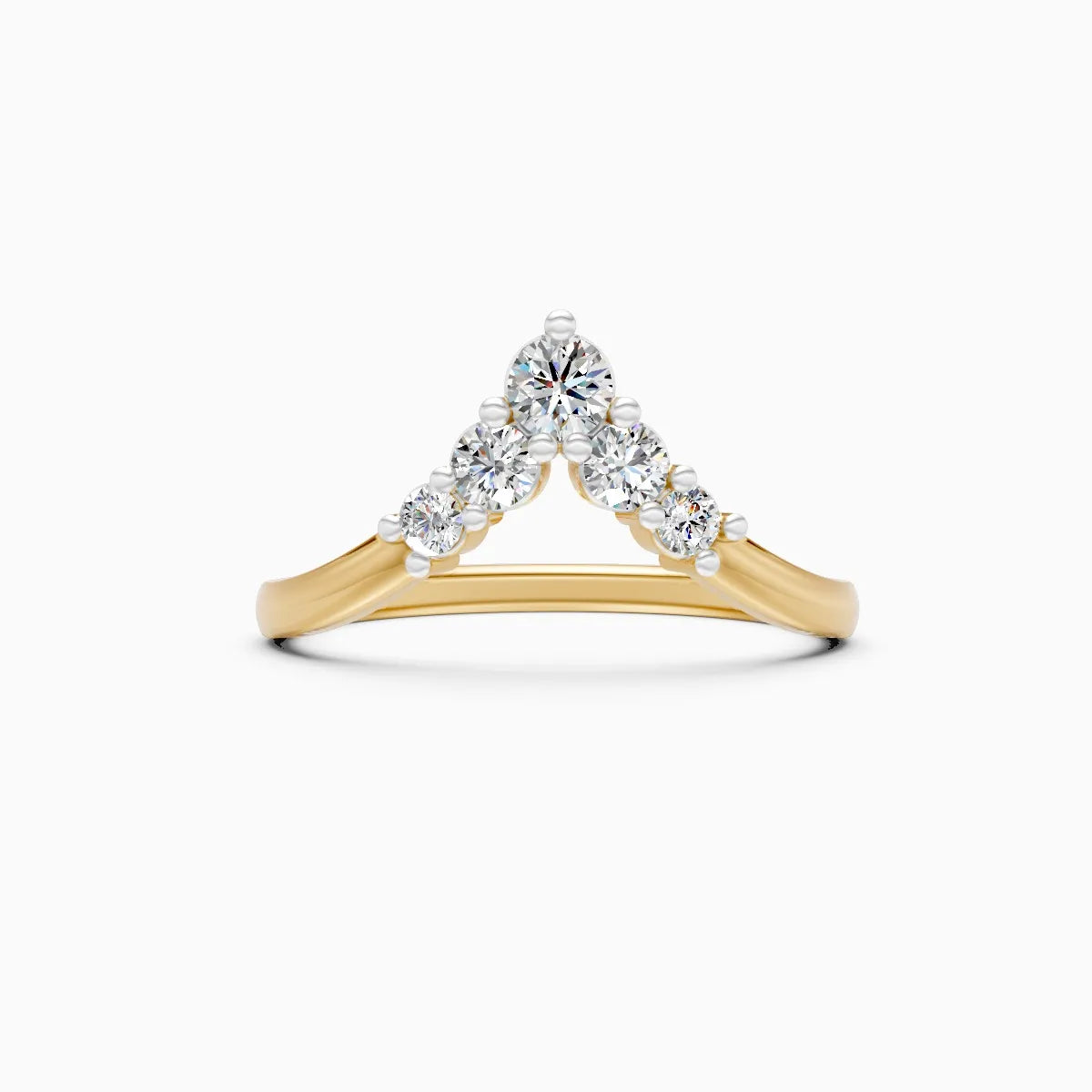 ��Mode | Round Lab Grown Diamond Chevron Ring�� Rings VD_AYN��- Lab Grown Diamonds Jewellery
