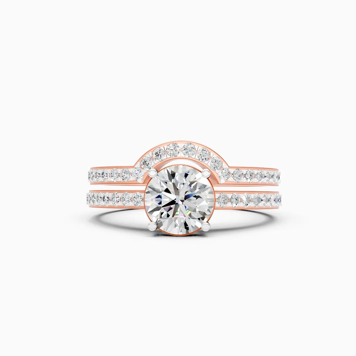 ��Amara | Round Lab Grown Diamond Double Band Ring�� Rings VD_AYN��- Lab Grown Diamonds Jewellery