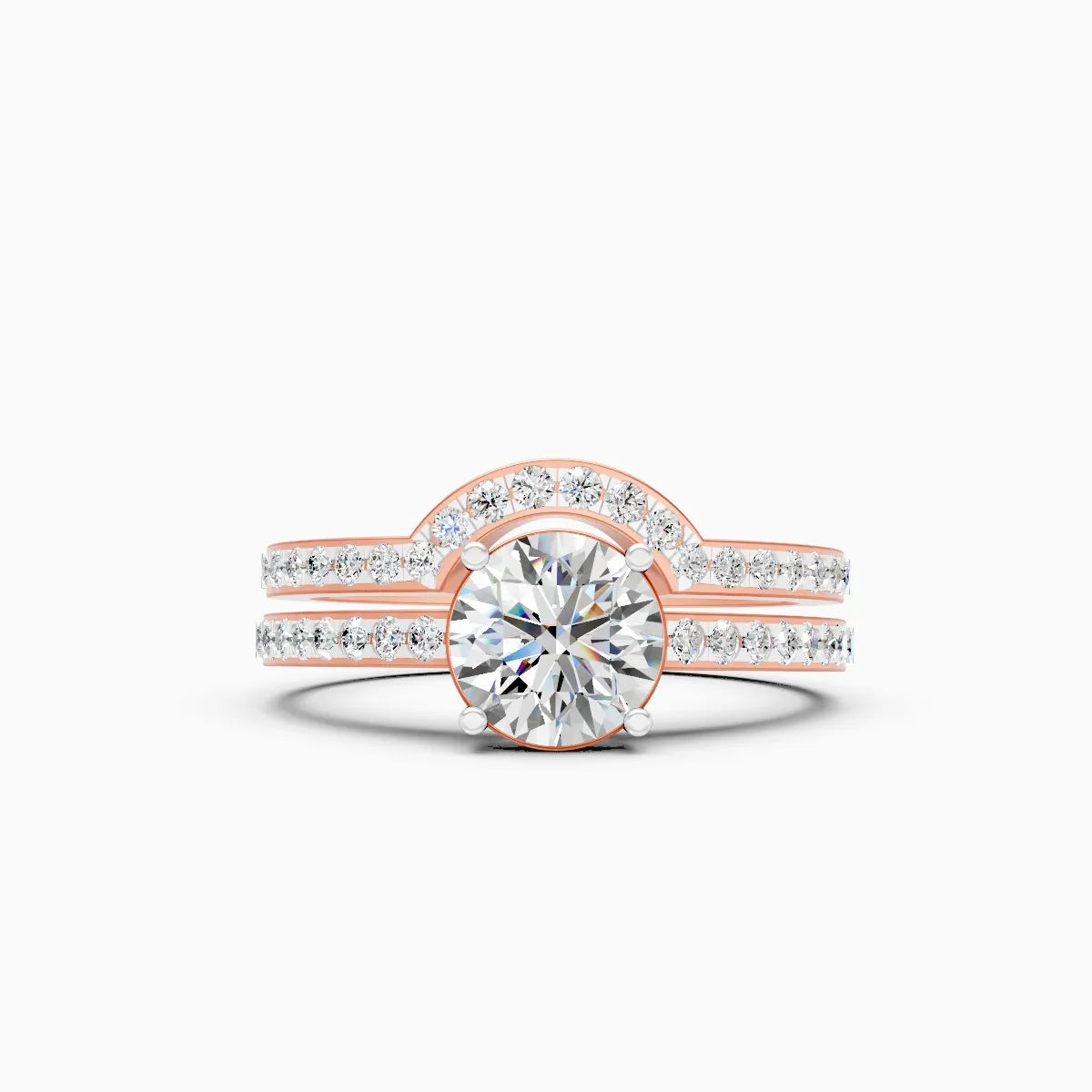 ��Amara | Round Lab Grown Diamond Double Band Ring�� Rings VD_AYN��- Lab Grown Diamonds Jewellery