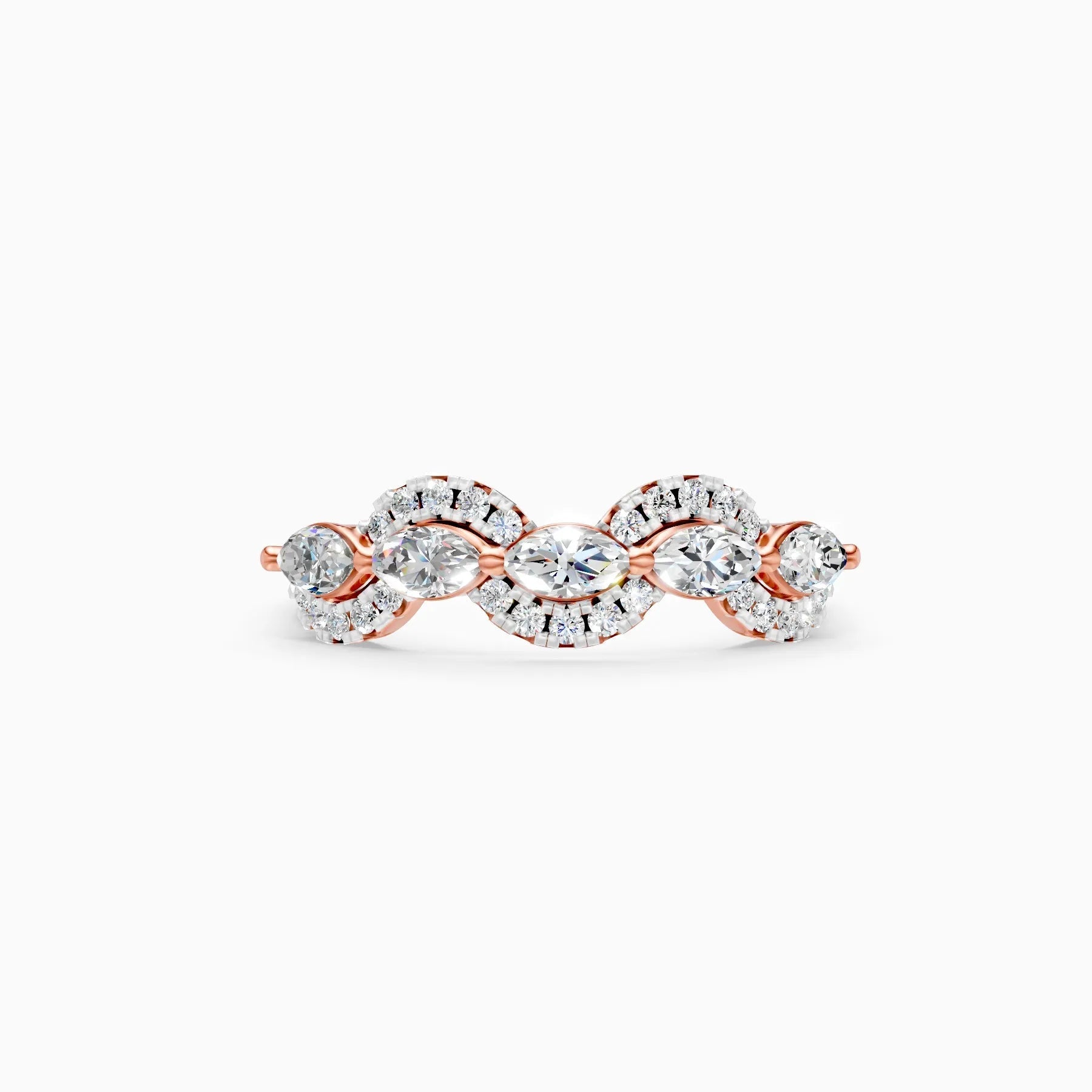 ��Mode | Round & Marquise Lab Grown Diamond Layered Ring�� Rings VD_AYN��- Lab Grown Diamonds Jewellery