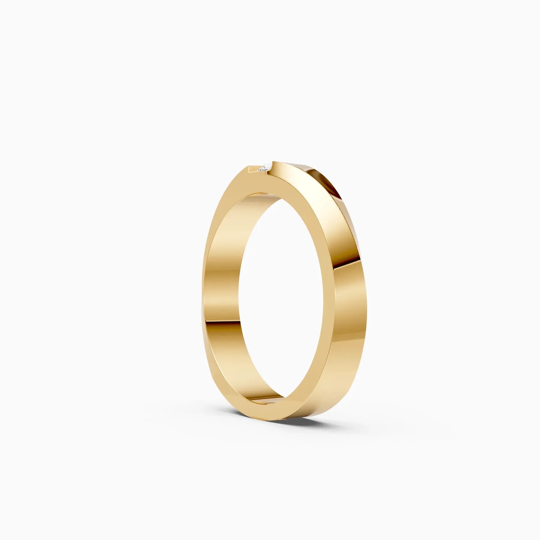 Veer | Arc Men's Flush-Set Solitaire Ring