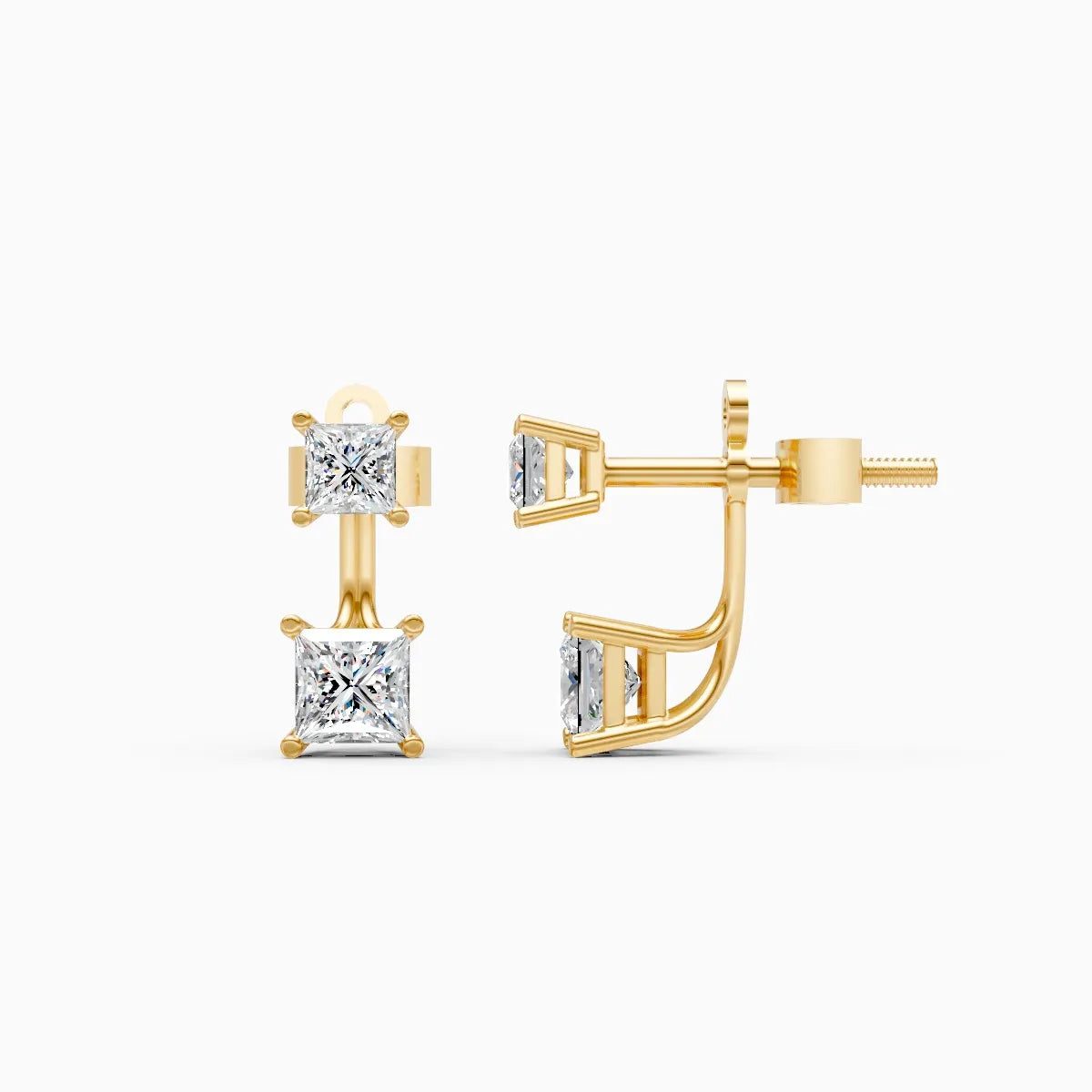 Mode | Etching Lab-Grown Diamond Drop Earrings