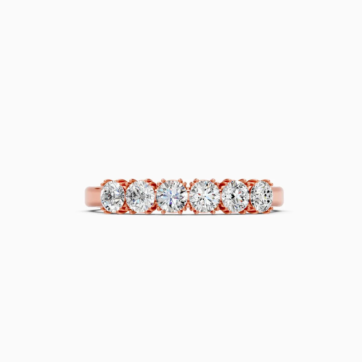 ��Foreva | Round Lab Grown Diamonds Half-Eternity Ring�� Rings VD_AYN��- Lab Grown Diamonds Jewellery