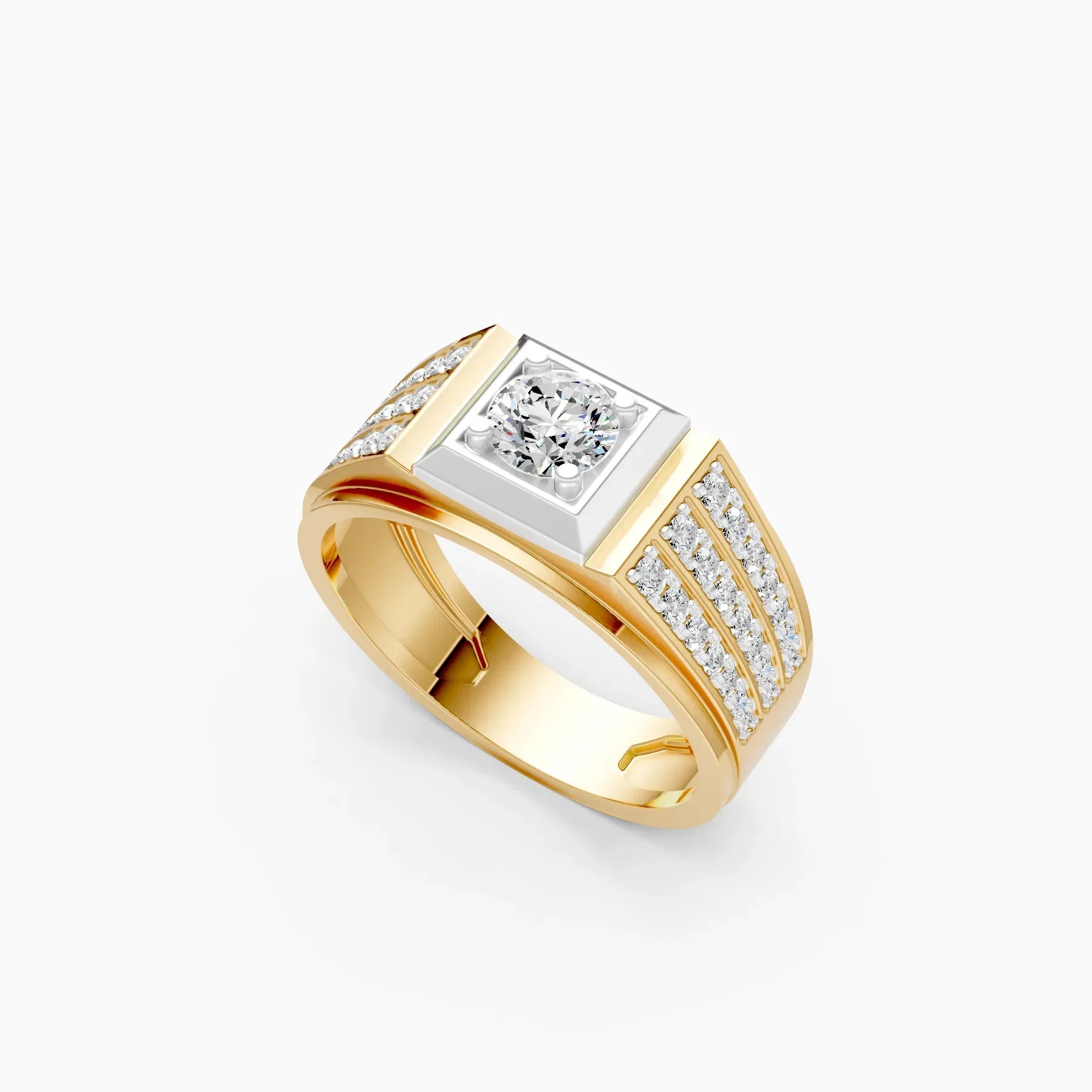 Mode | Cosmos Men's Three-Row Cluster Ring
