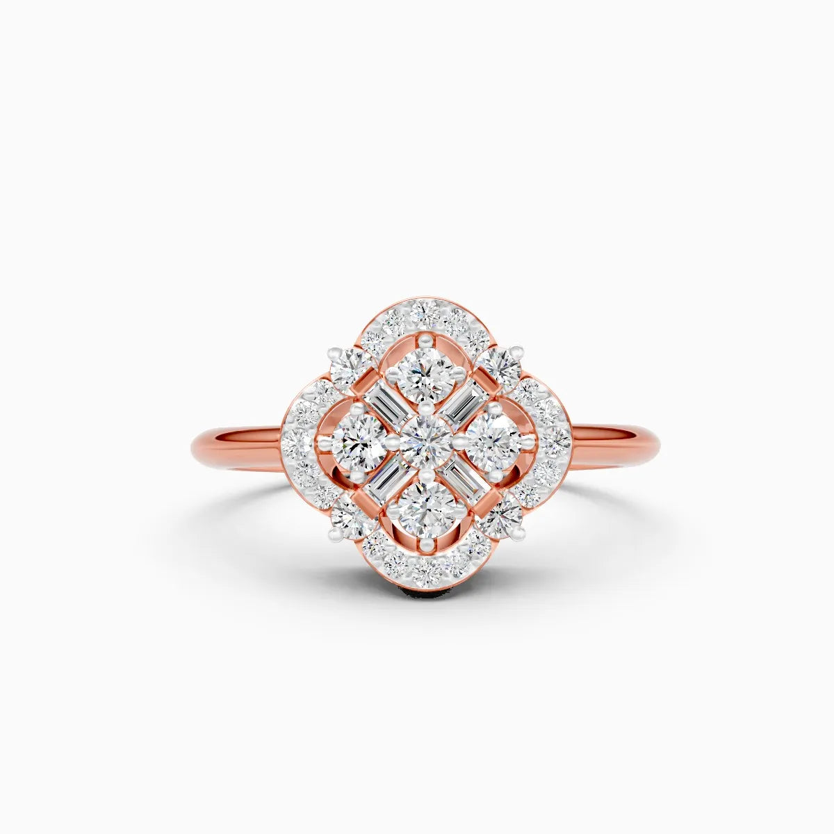 ��Flora | Lab Grown Diamond Clover Ring�� Rings VD_AYN��- Lab Grown Diamonds Jewellery