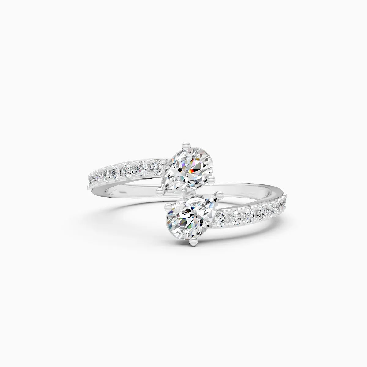 ��Toi et Moi | Pear & Round Lab Grown Diamonds Ring�� Rings VD_AYN��- Lab Grown Diamonds Jewellery