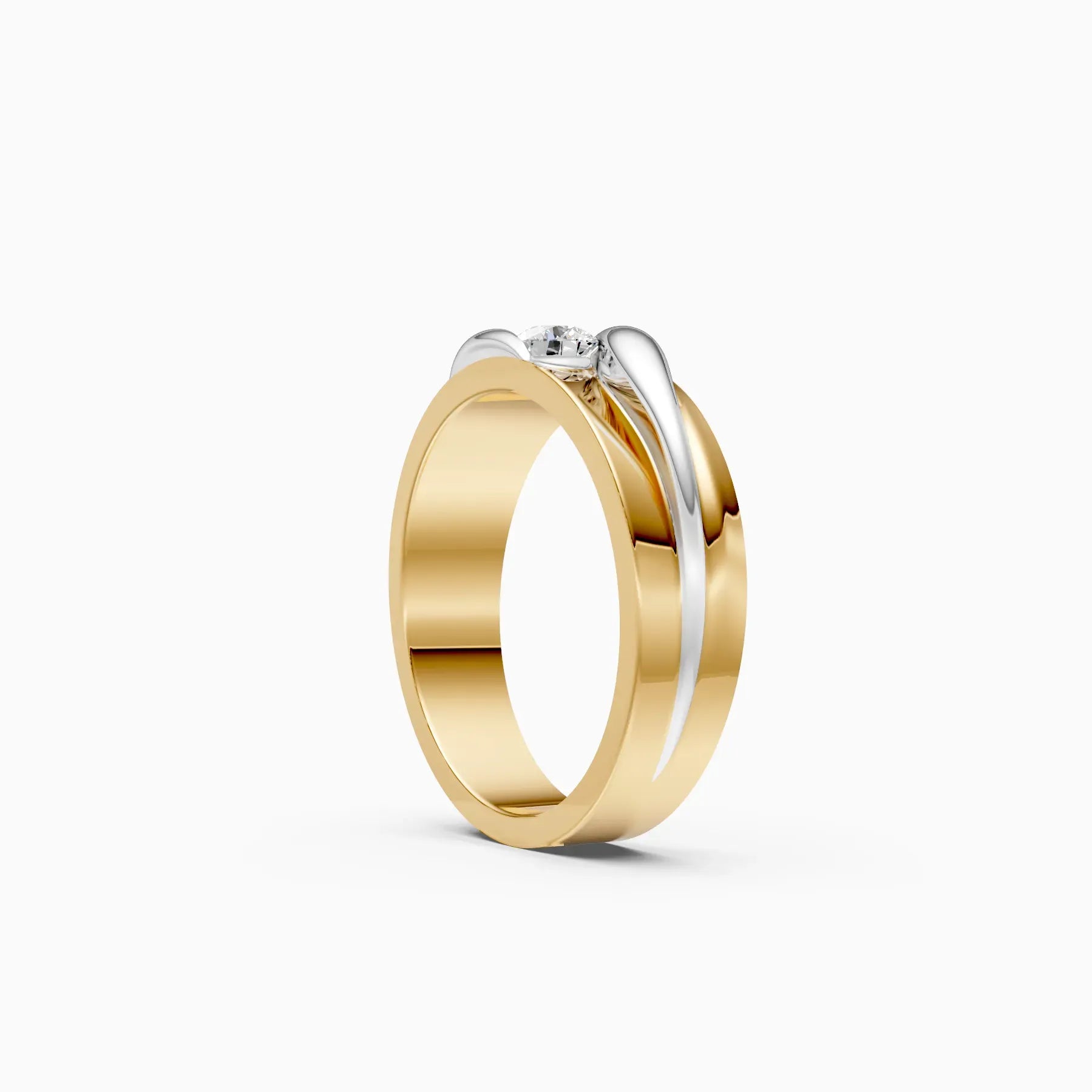 Veer | Orbit Men's Solitaire Band Ring