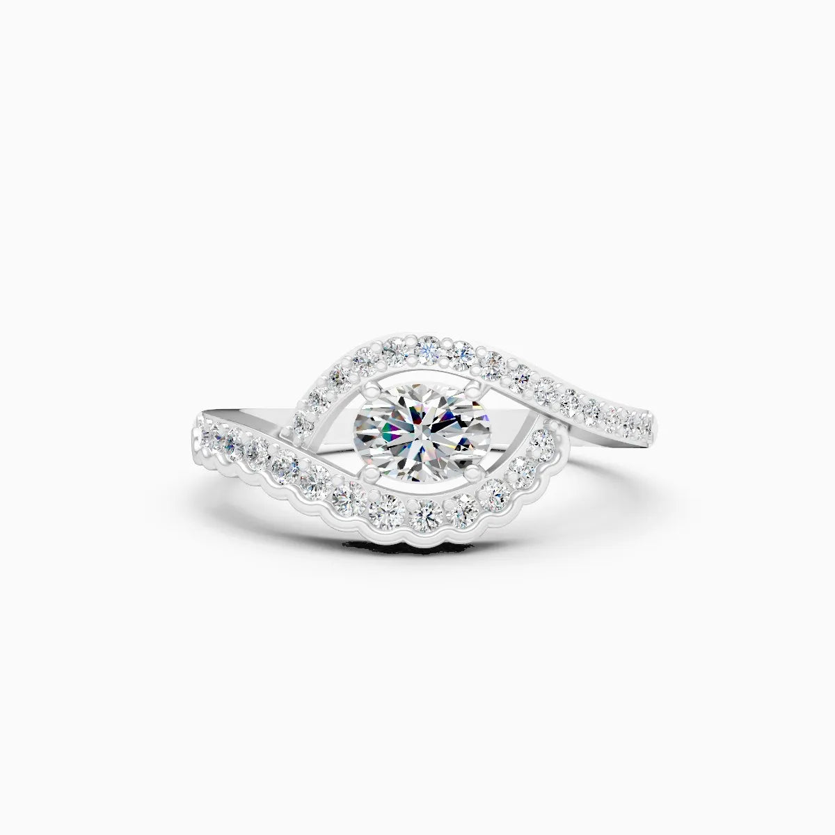 ��Amara | Round Solitaire Lab Grown Diamond Twirl Ring�� Rings VD_AYN��- Lab Grown Diamonds Jewellery