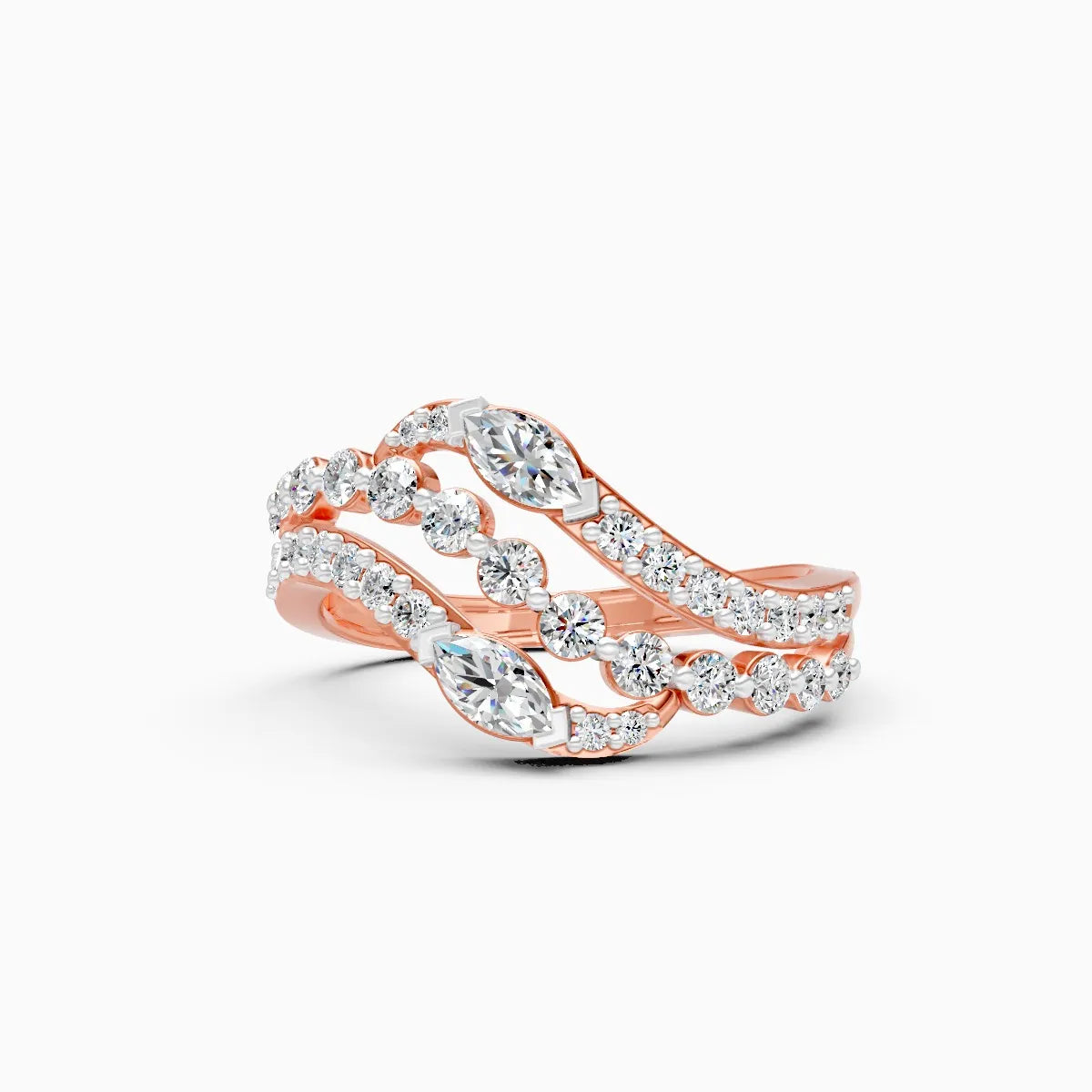 ��Mode | Round & Marquise Lab Grown Diamond Ring�� Rings VD_AYN��- Lab Grown Diamonds Jewellery