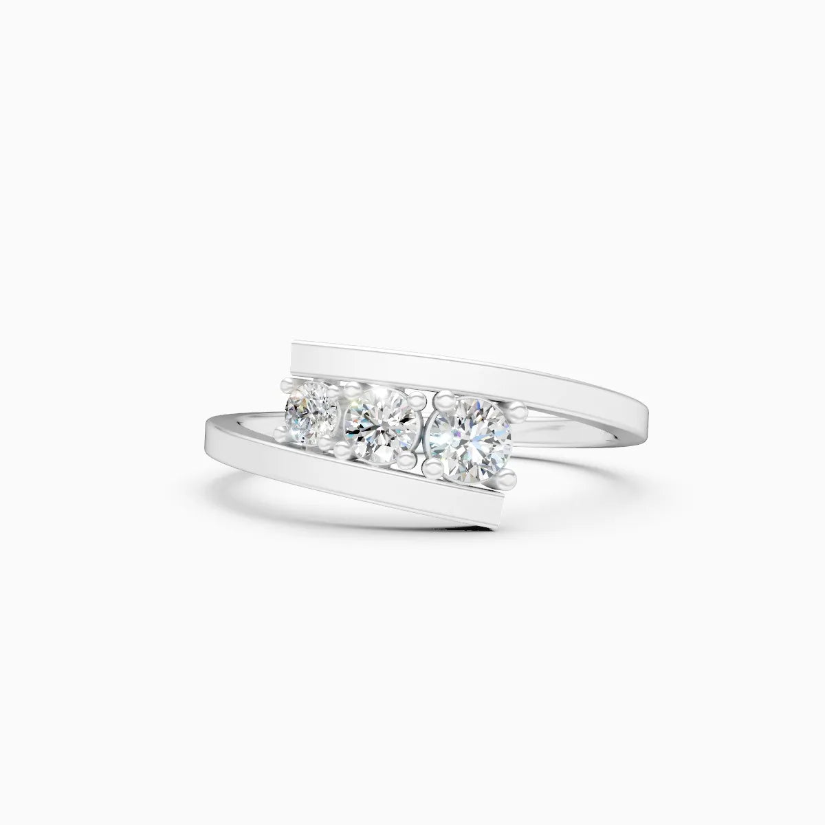 ��Mode | Round Lab Grown Diamonds Bypass Ring�� Rings VD_AYN��- Lab Grown Diamonds Jewellery