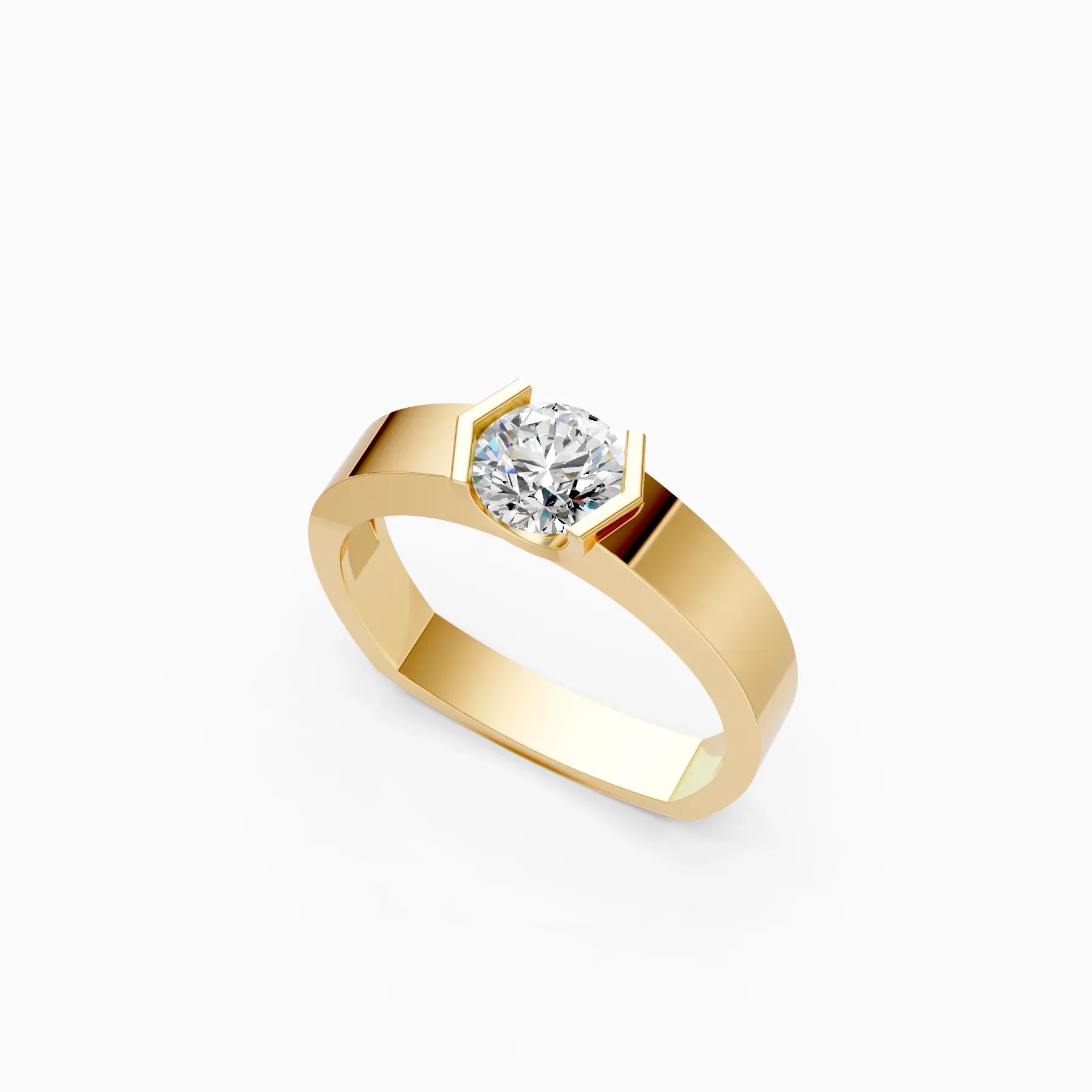 Veer | Aether Men's Couple Band Solitaire Ring