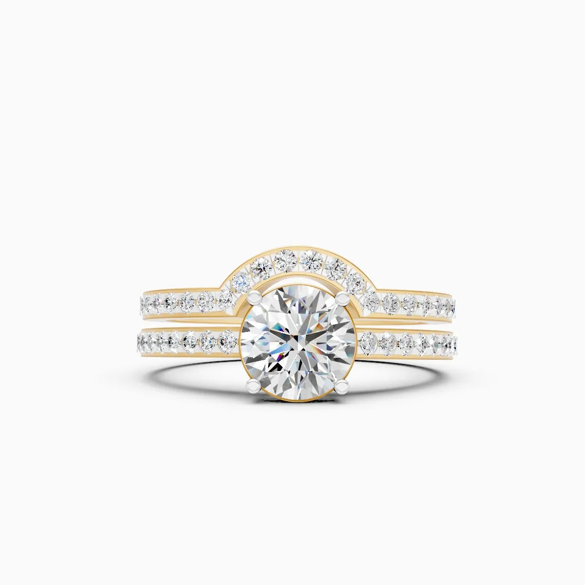 ��Amara | Round Lab Grown Diamond Double Band Ring�� Rings VD_AYN��- Lab Grown Diamonds Jewellery