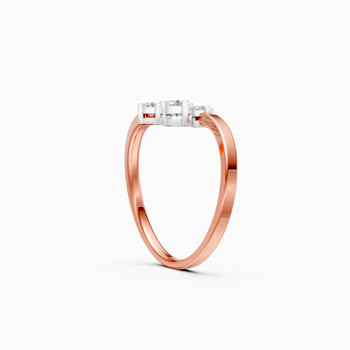 ��Mode | Triple Round Lab Grown Diamond Bypass Ring�� Rings VD_AYN��- Lab Grown Diamonds Jewellery