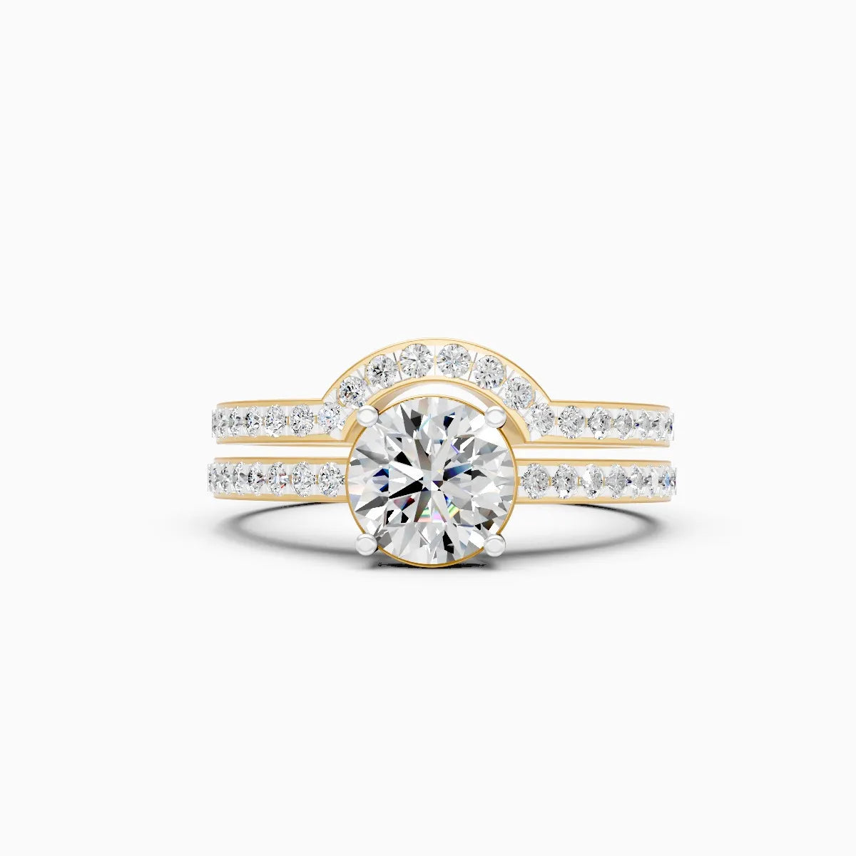 ��Amara | Round Lab Grown Diamond Double Band Ring�� Rings VD_AYN��- Lab Grown Diamonds Jewellery