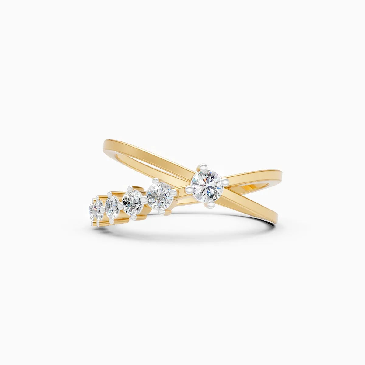 ��Mode | Round Lab Grown Diamonds Criss-Cross Ring�� Rings VD_AYN��- Lab Grown Diamonds Jewellery