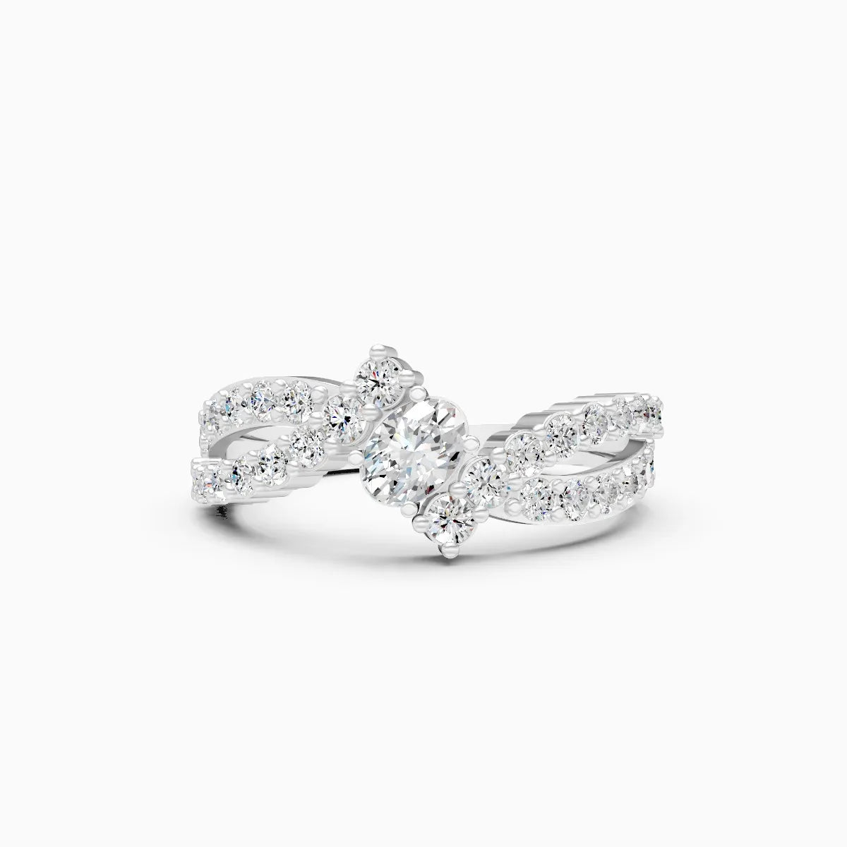 ��Mode | Round & Oval Lab Grown Diamond Split Band Ring�� Rings VD_AYN��- Lab Grown Diamonds Jewellery