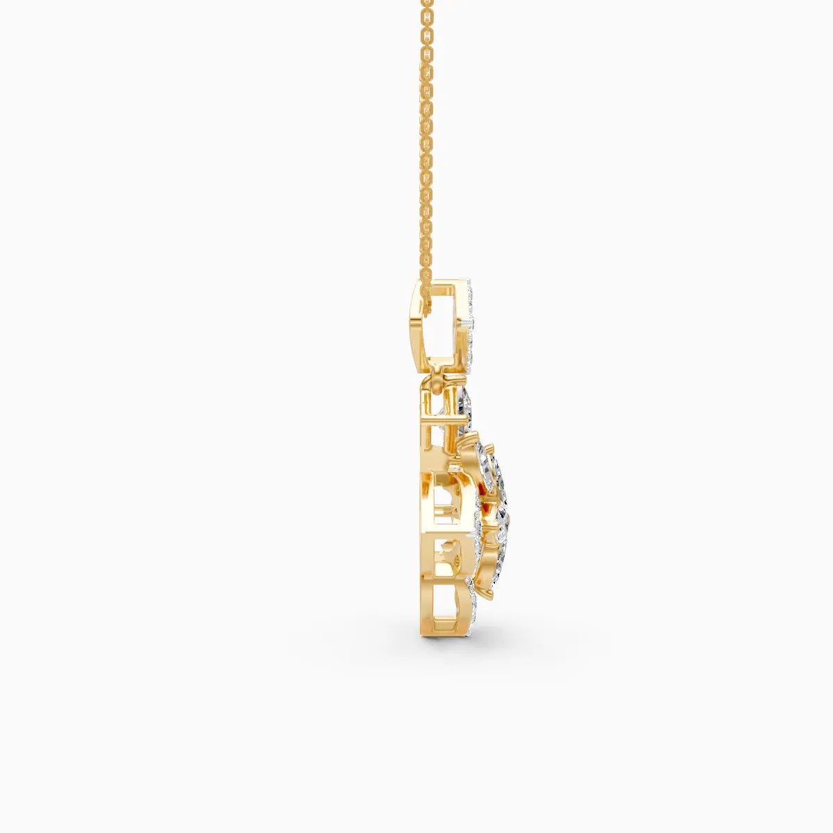 Flora | Soft Petal Lab-Grown Diamond Pendant - Nivara