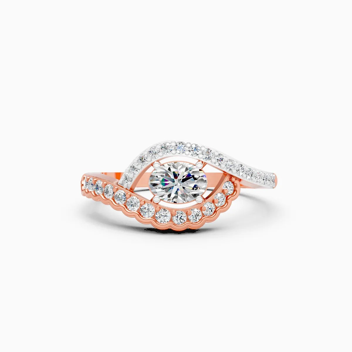 ��Amara | Round Solitaire Lab Grown Diamond Twirl Ring�� Rings VD_AYN��- Lab Grown Diamonds Jewellery