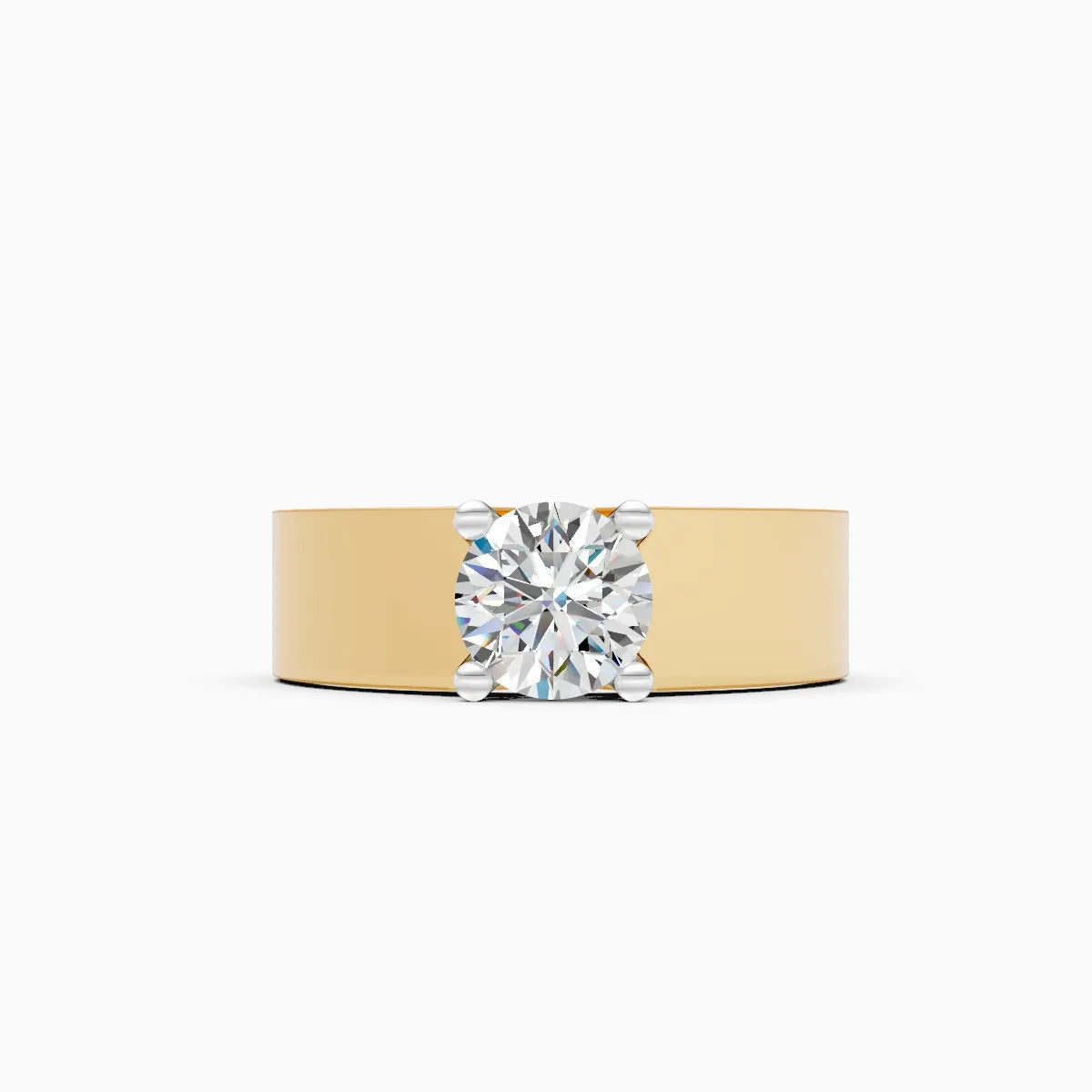 Veer | Apex Men's Broad-Band Solitaire Ring