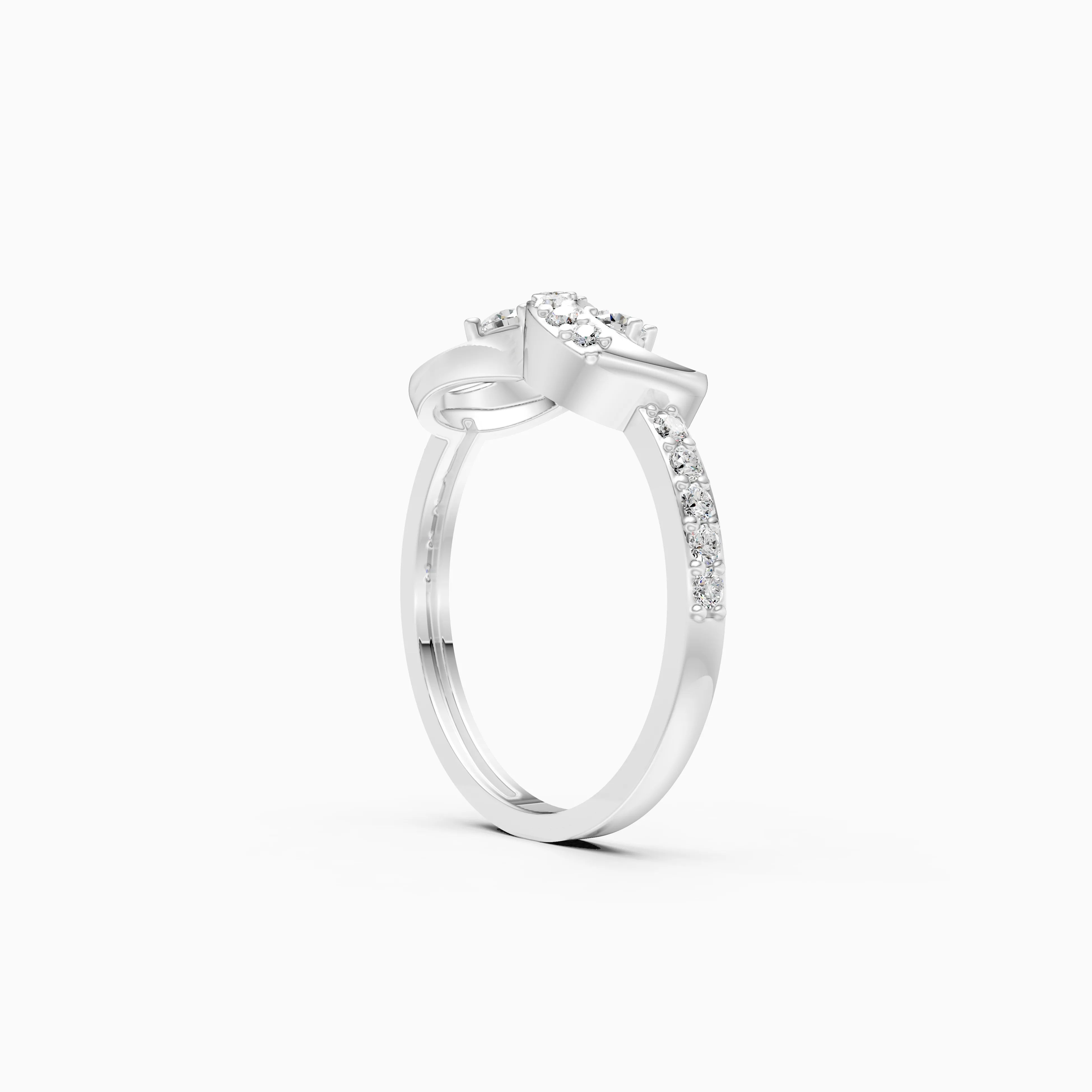 ��Foreva | Round Lab Grown Diamond Spiral Ring�� Rings VD_AYN��- Lab Grown Diamonds Jewellery