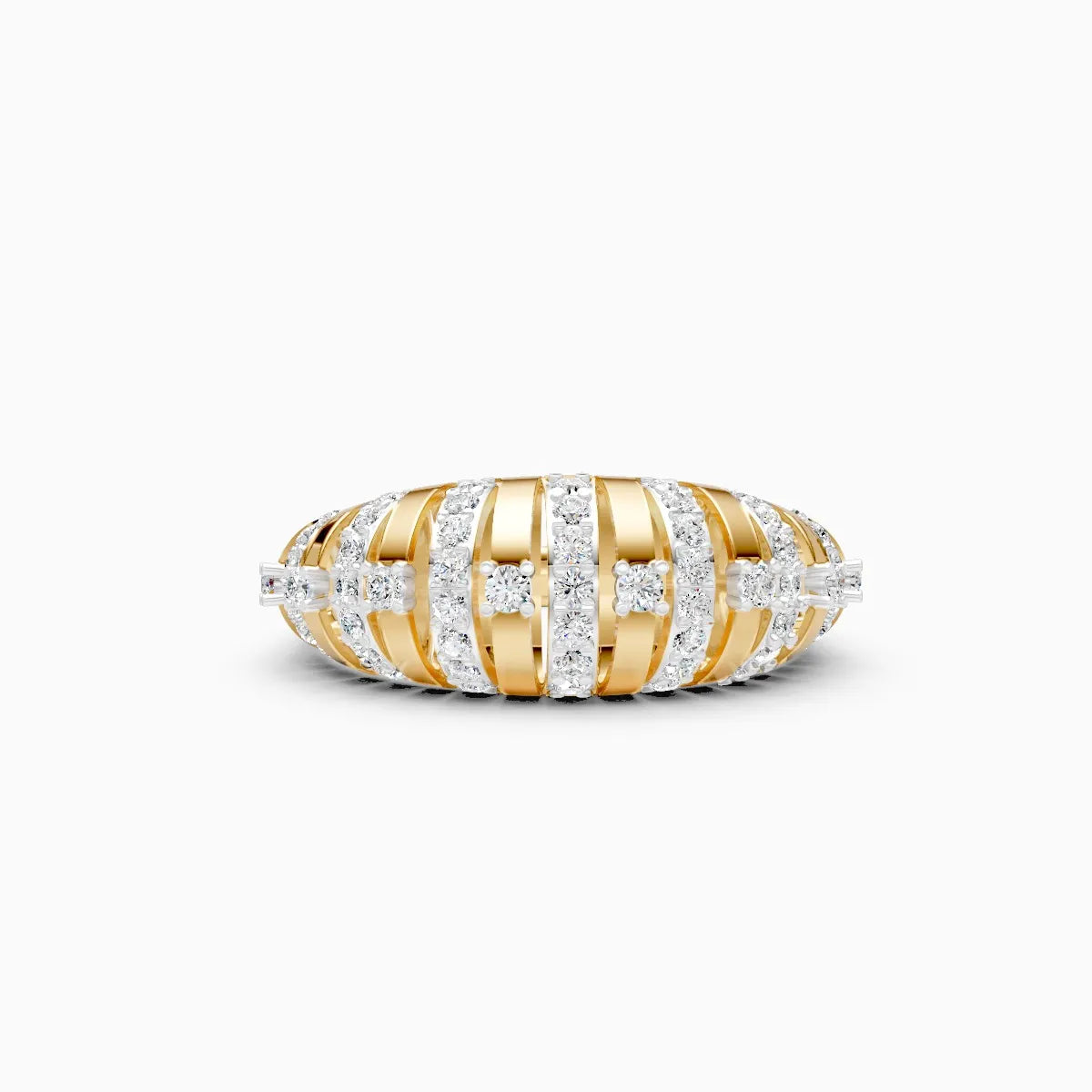 ��Mode | Striped Design Round Lab Grown Diamond Ring�� Rings VD_AYN��- Lab Grown Diamonds Jewellery