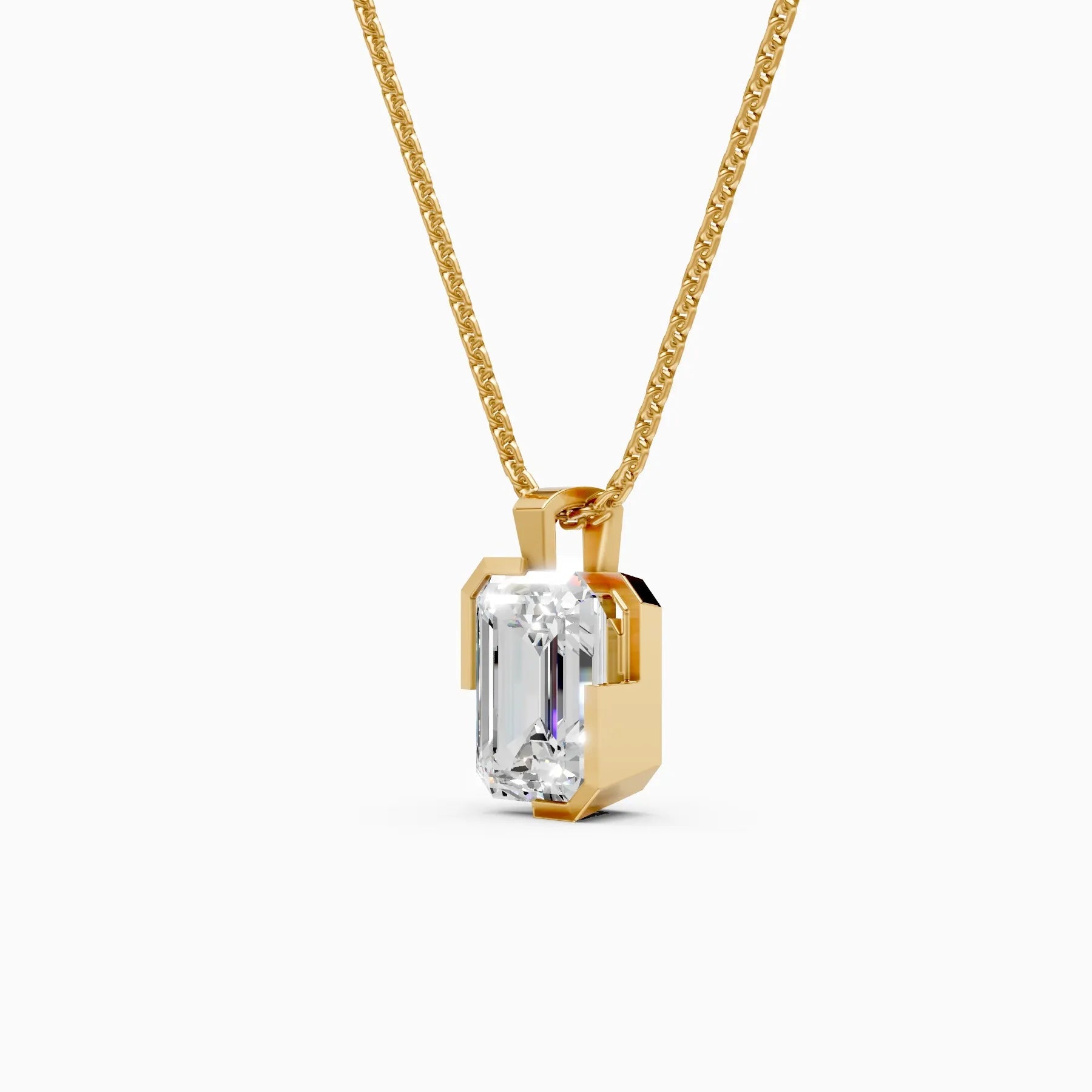 Mode | Solitaire Light Lab-Grown Diamond Necklace - Nivara