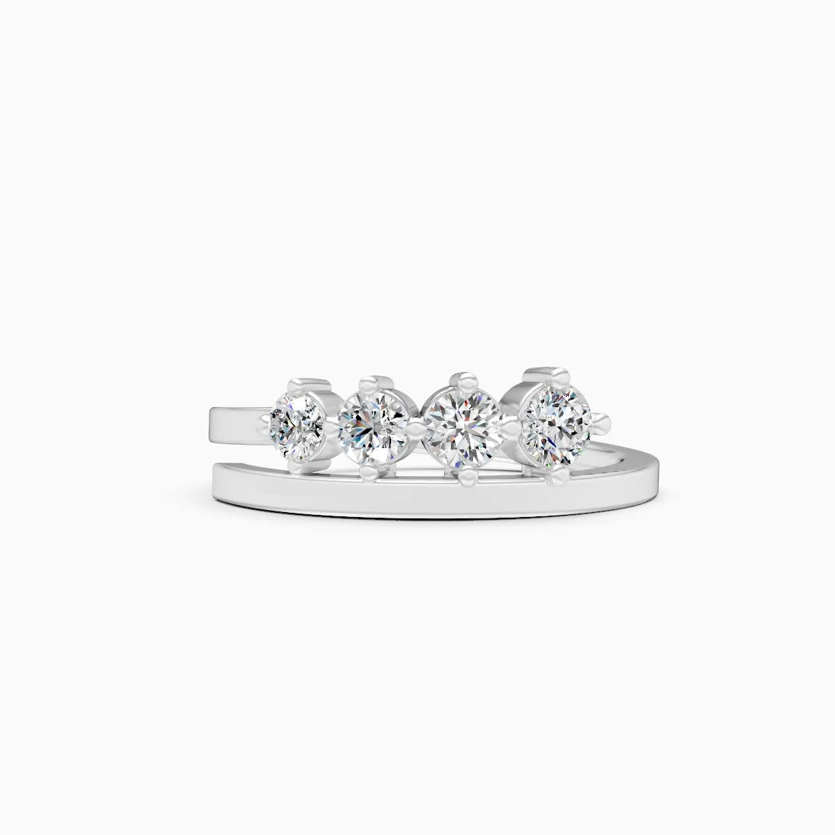 ��Foreva | Round Lab Grown Diamond Bypass Ring�� Rings VD_AYN��- Lab Grown Diamonds Jewellery
