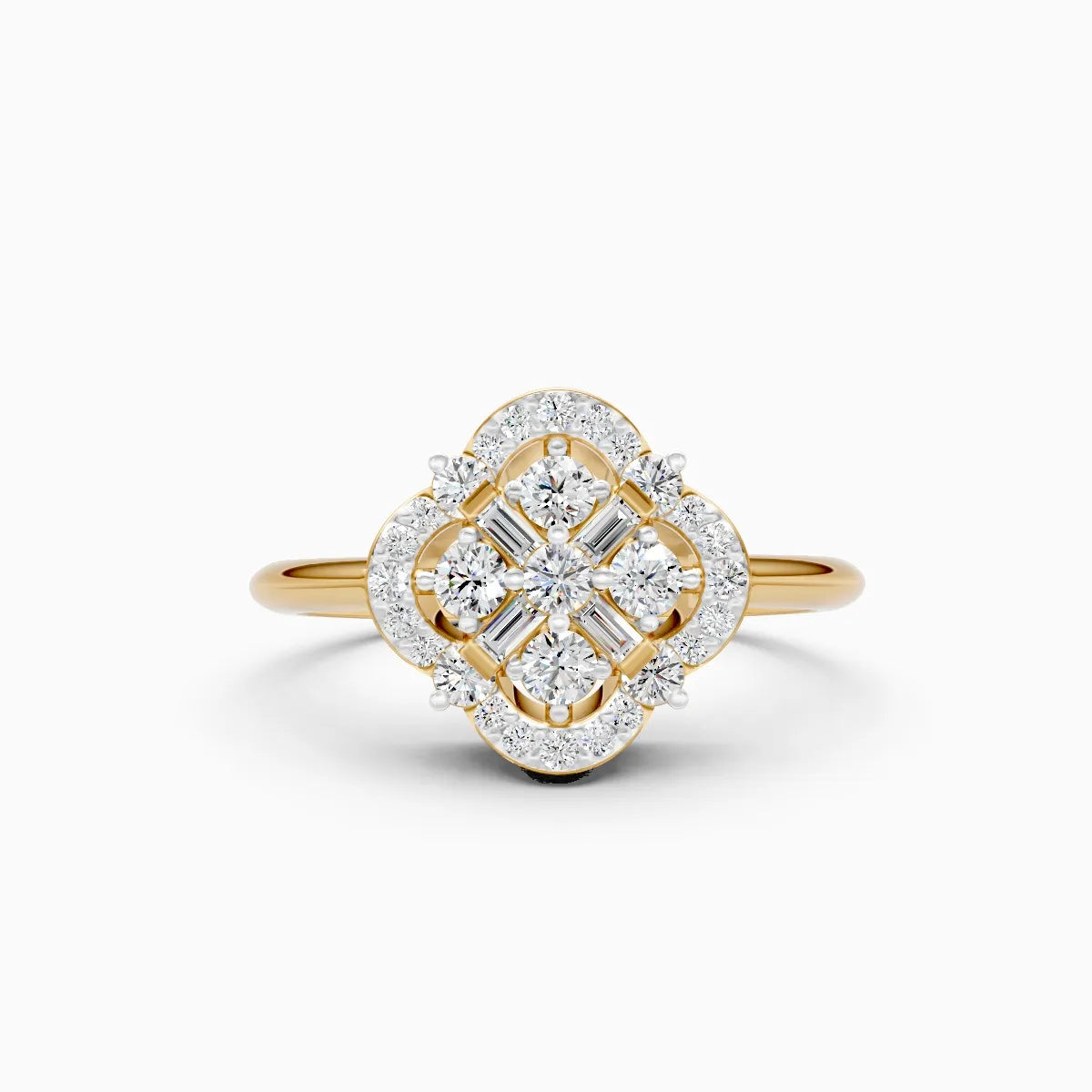 ��Flora | Lab Grown Diamond Clover Ring�� Rings VD_AYN��- Lab Grown Diamonds Jewellery