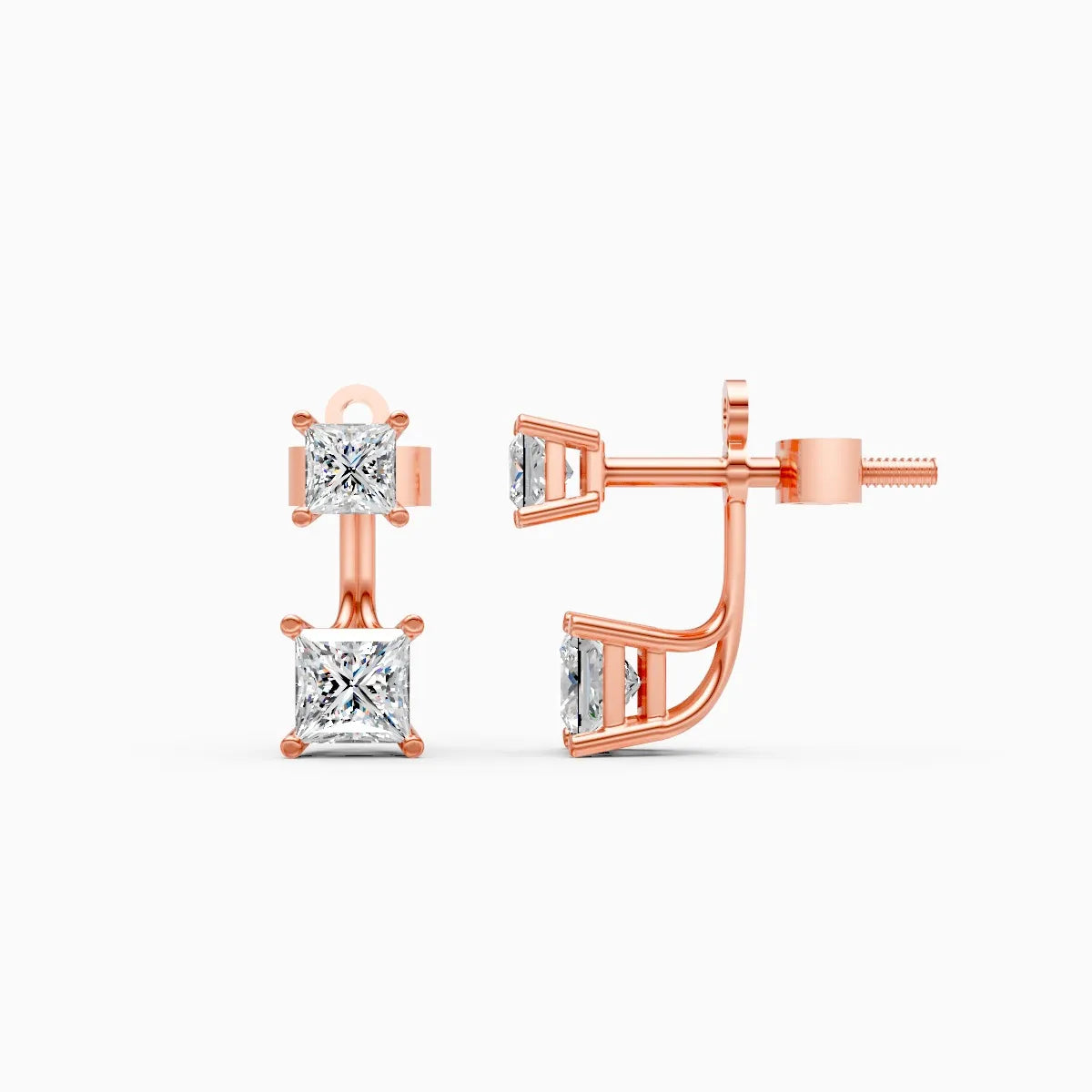 Mode | Etching Lab-Grown Diamond Drop Earrings