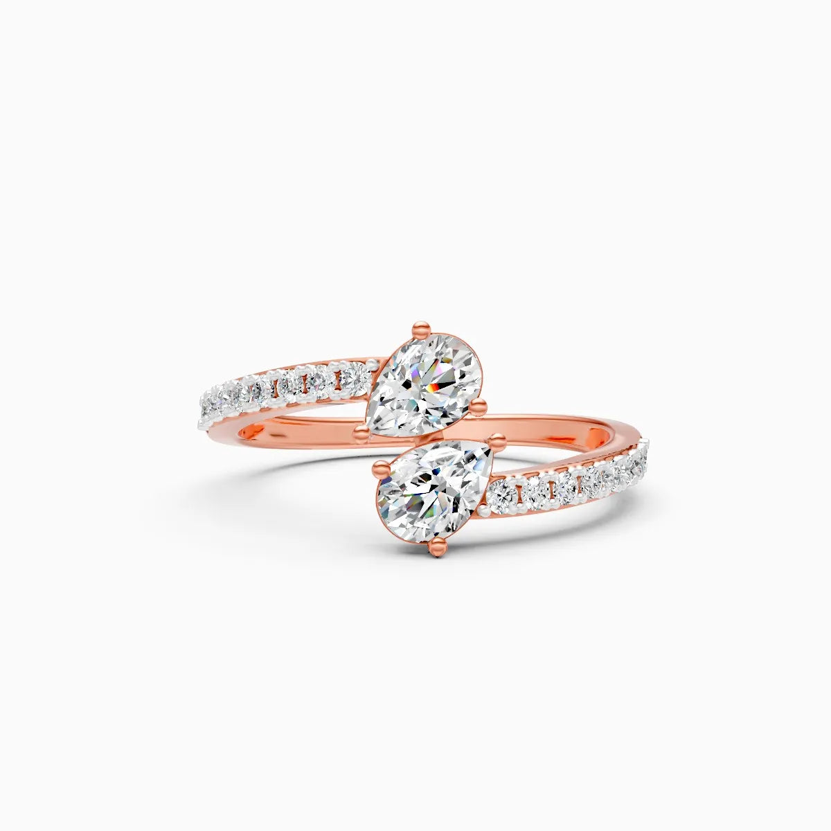 ��Toi et Moi | Pear & Round Lab Grown Diamonds Ring�� Rings VD_AYN��- Lab Grown Diamonds Jewellery