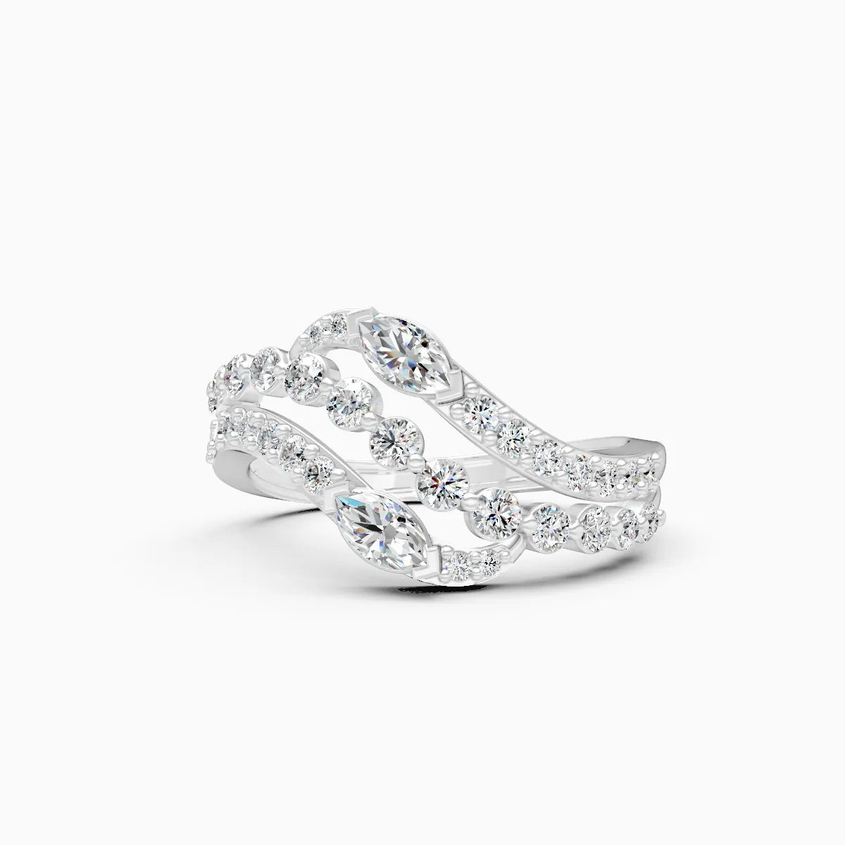 ��Mode | Round & Marquise Lab Grown Diamond Ring�� Rings VD_AYN��- Lab Grown Diamonds Jewellery