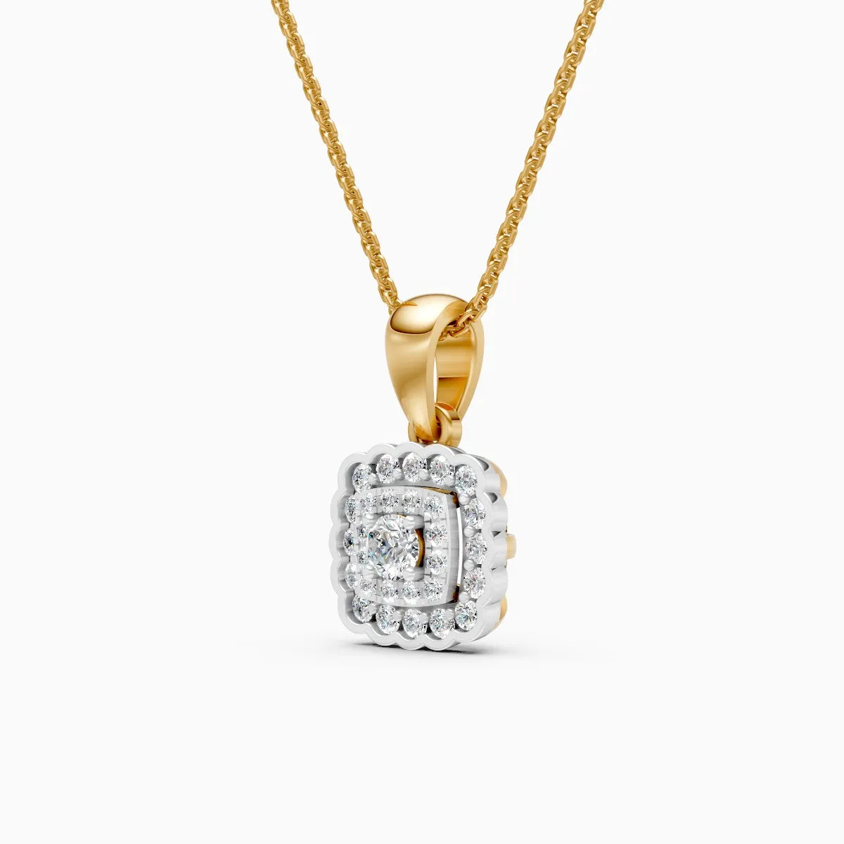 Mira | Quadra Lab-Grown Diamond Pendant - Nivara