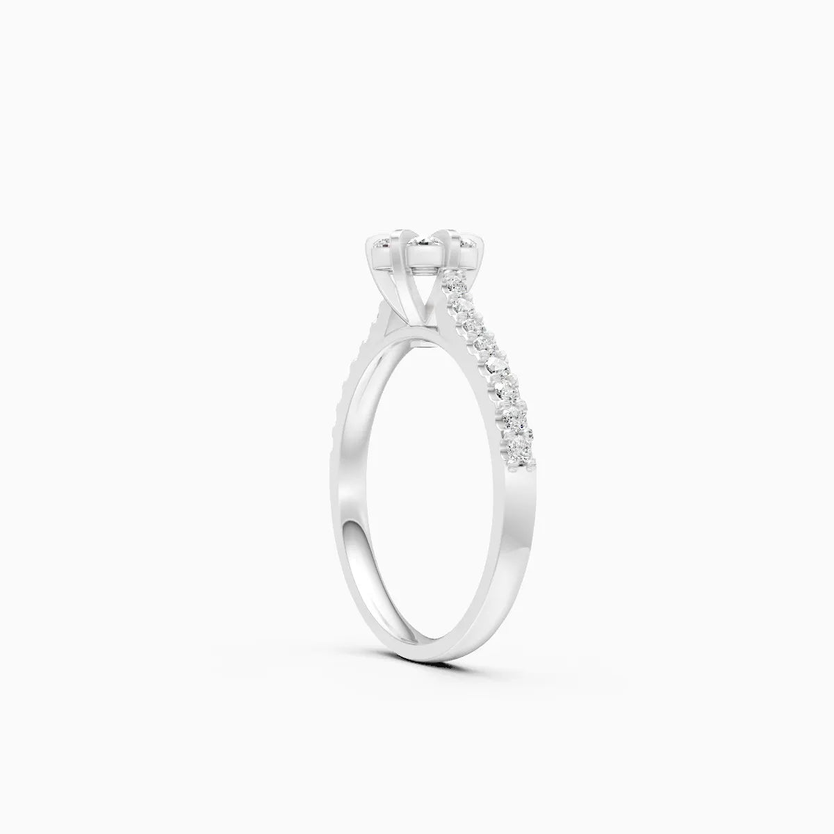 ��Flora | Round Lab Grown Diamond Floral Ring�� Rings VD_AYN��- Lab Grown Diamonds Jewellery