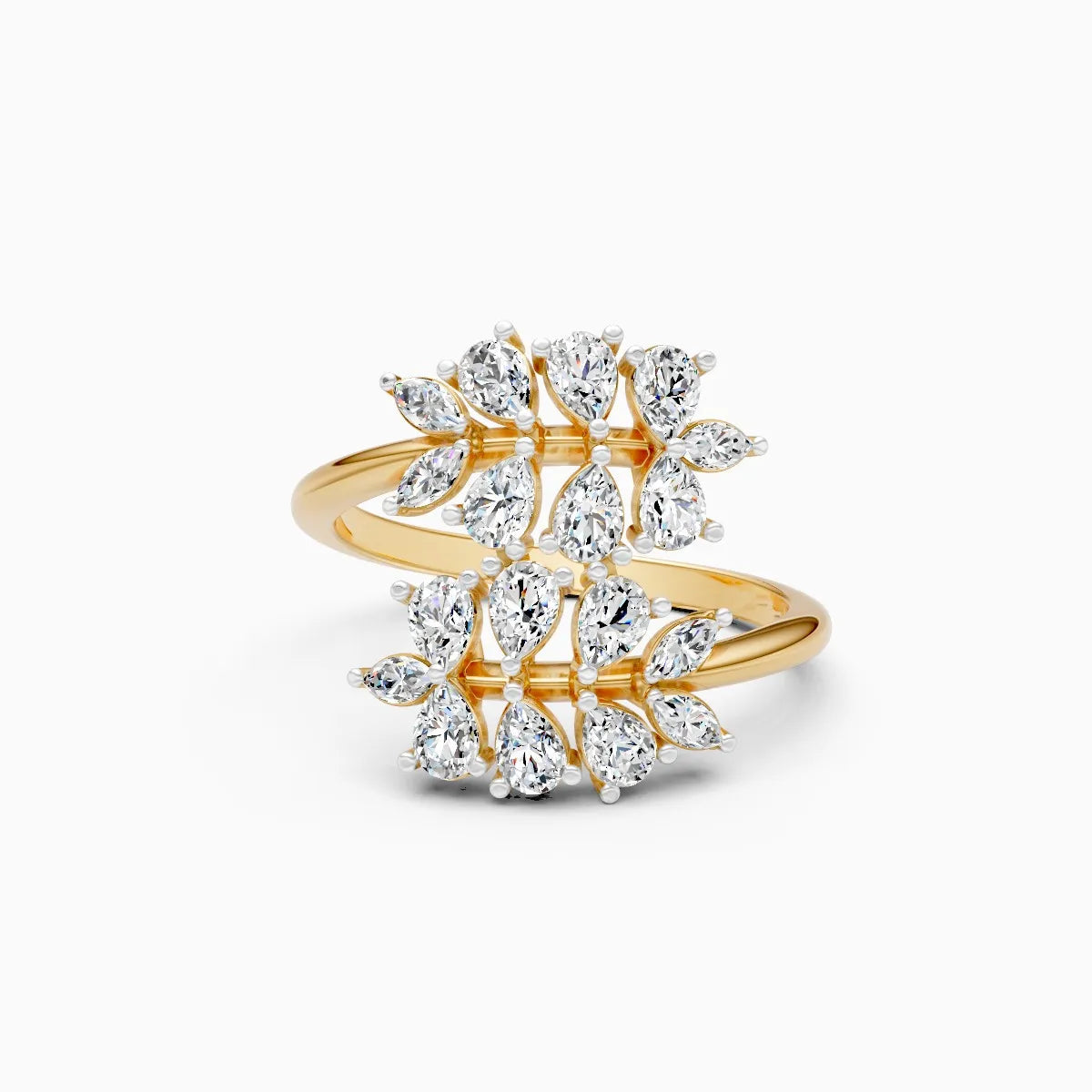  Flora | Pear Lab Grown Diamond Open Ring  Rings VD_AYN - Lab Grown Diamonds Jewellery