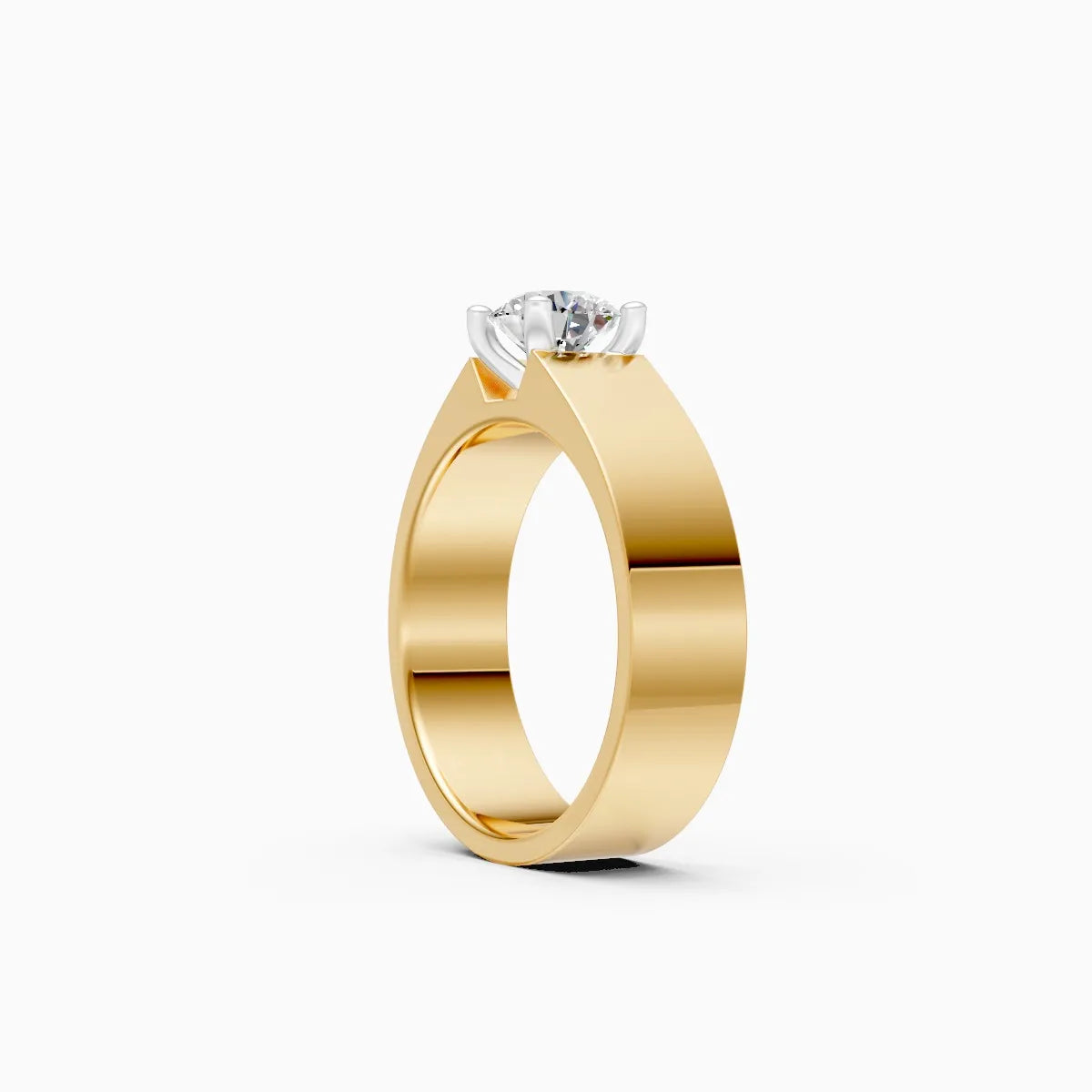 Veer | Apex Men's Broad-Band Solitaire Ring