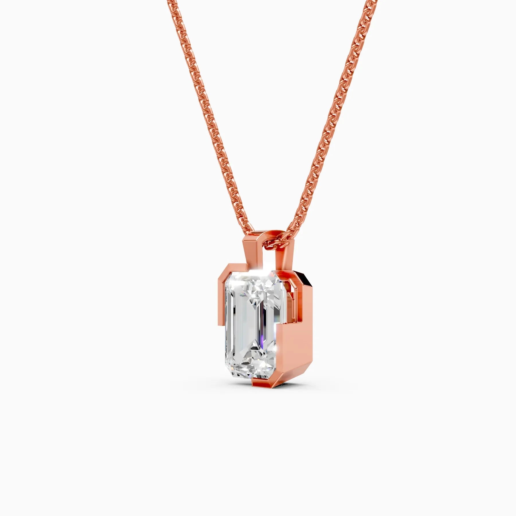 Mode | Solitaire Light Lab-Grown Diamond Necklace - Nivara