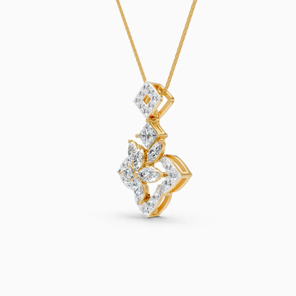 Flora | Soft Petal Lab-Grown Diamond Pendant - Nivara