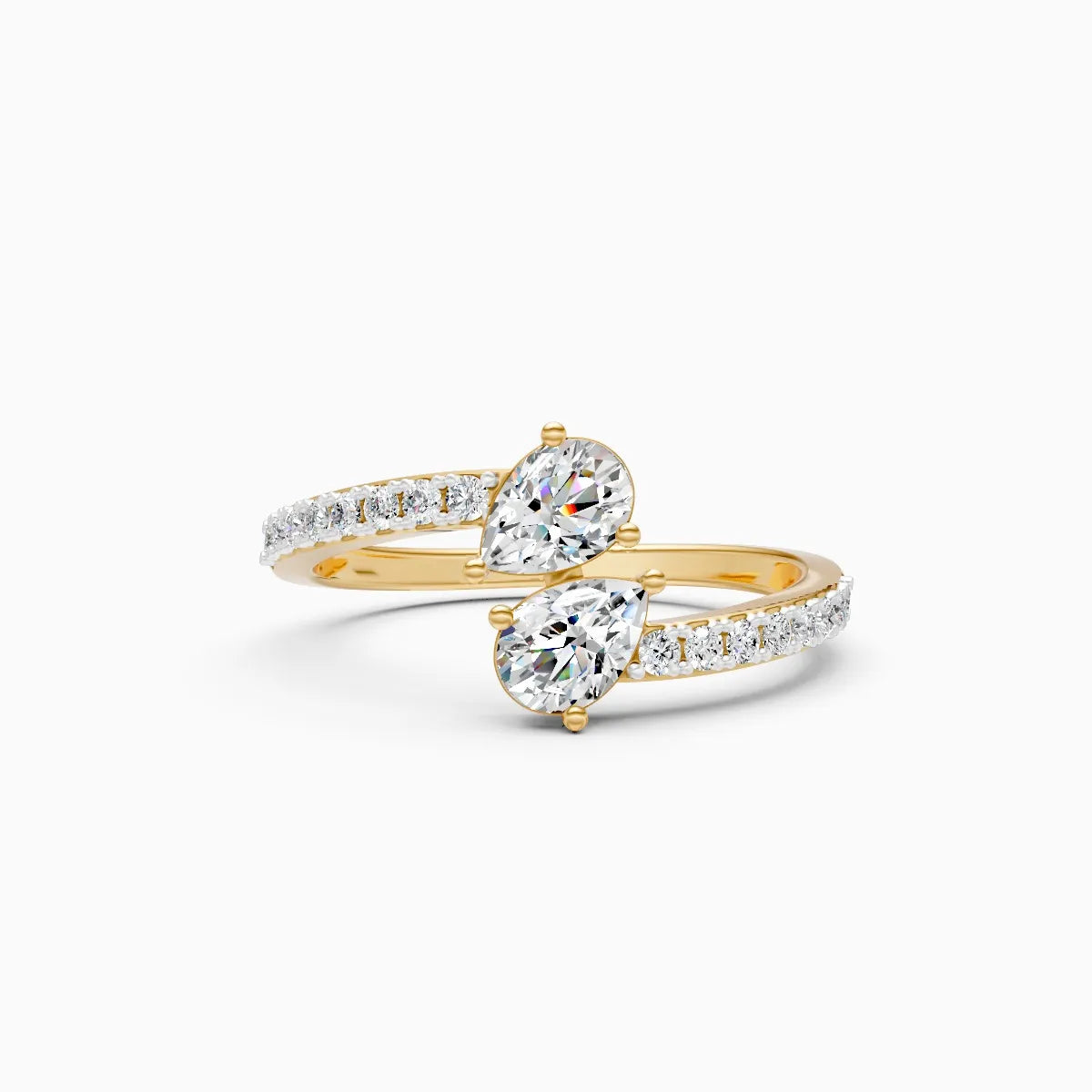 ��Toi et Moi | Pear & Round Lab Grown Diamonds Ring�� Rings VD_AYN��- Lab Grown Diamonds Jewellery