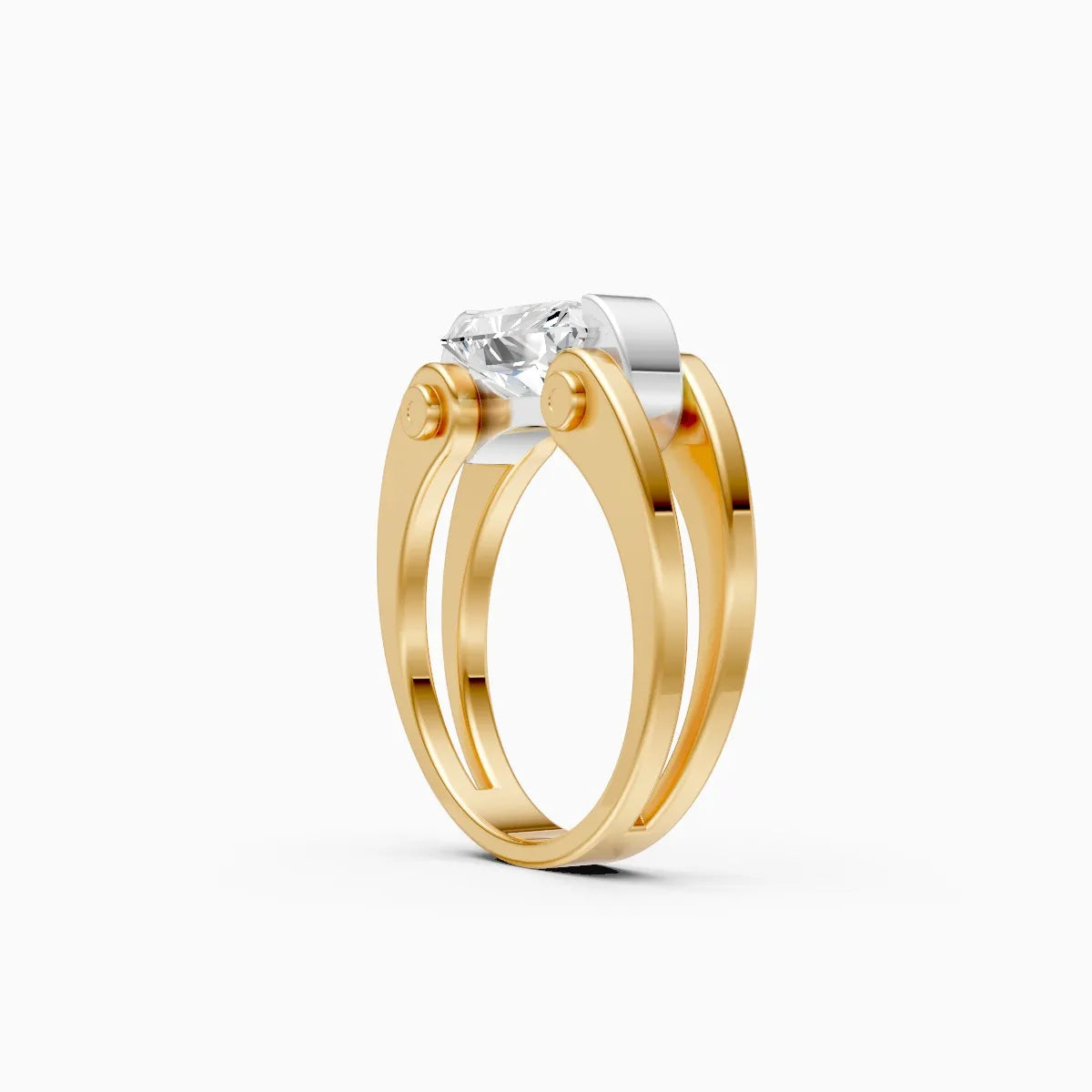 Mode | Comet Men's Radiant-Cut Solitaire Ring